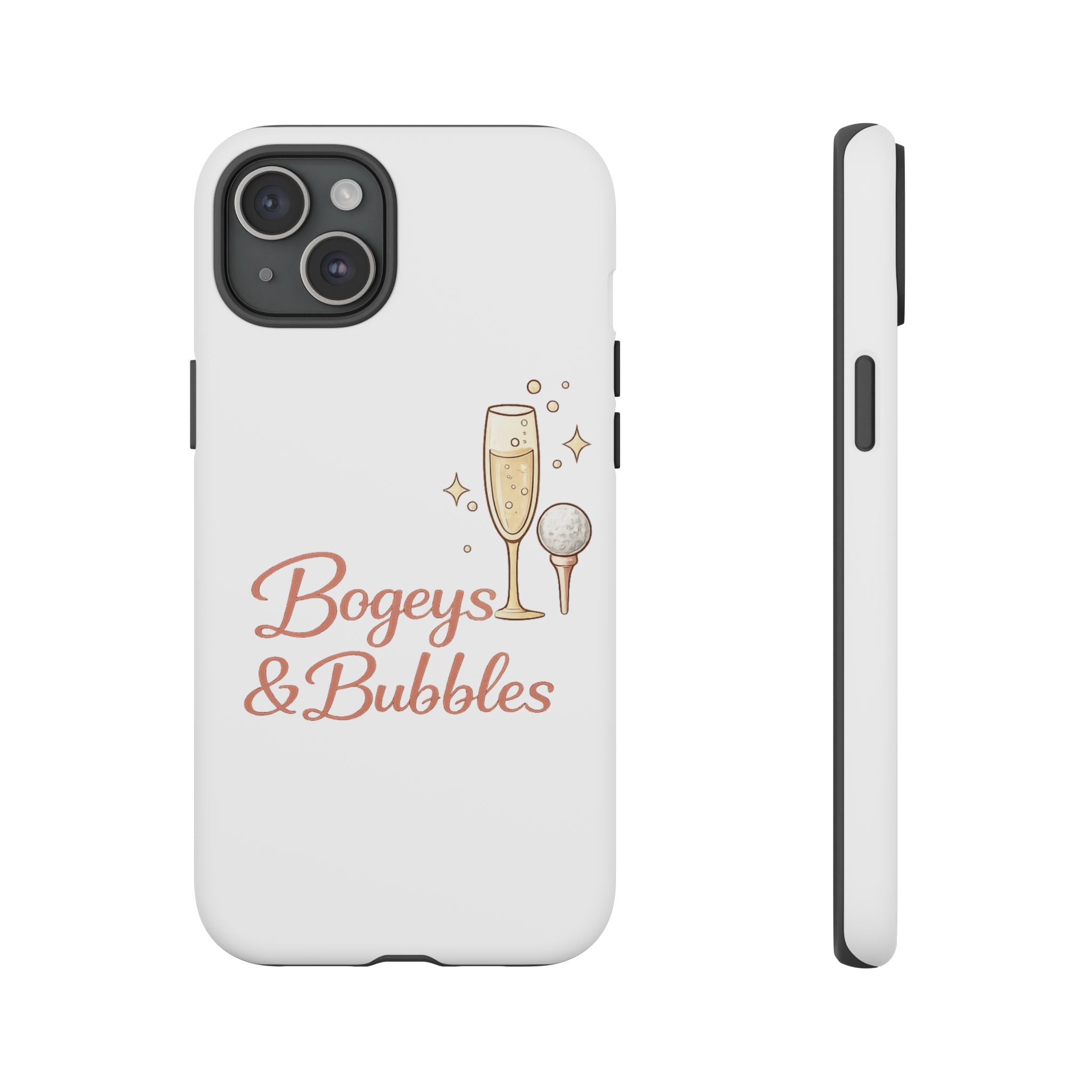Phone Case — "Bogeys & Bubbles" Champagne Golf Design