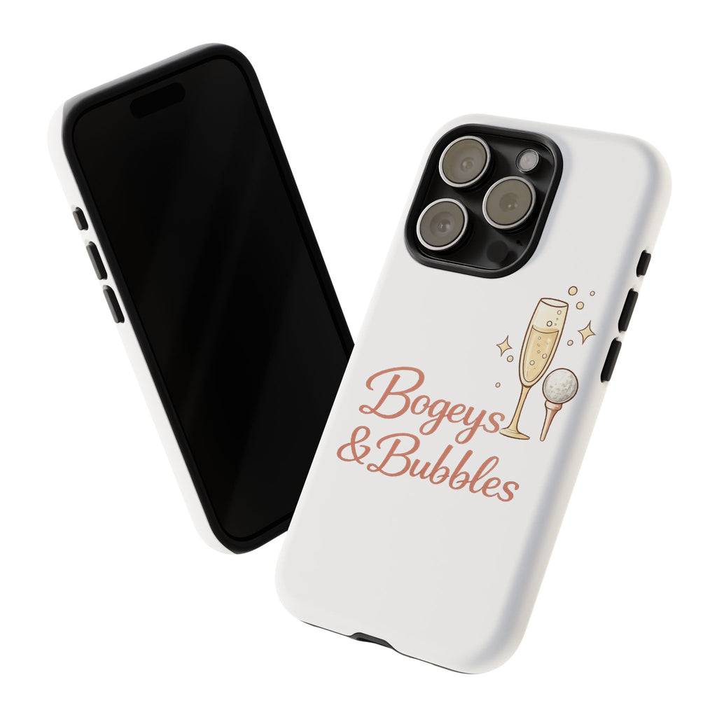 Phone Case — "Bogeys & Bubbles" Champagne Golf Design