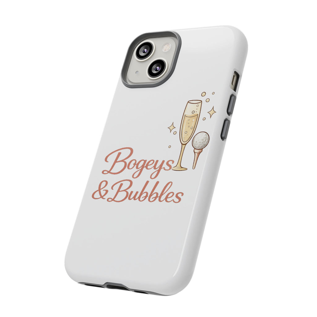 Phone Case — "Bogeys & Bubbles" Champagne Golf Design