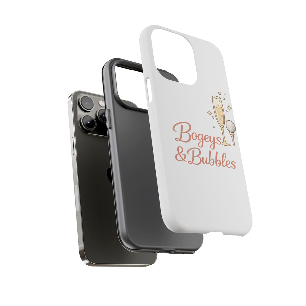 Phone Case — "Bogeys & Bubbles" Champagne Golf Design