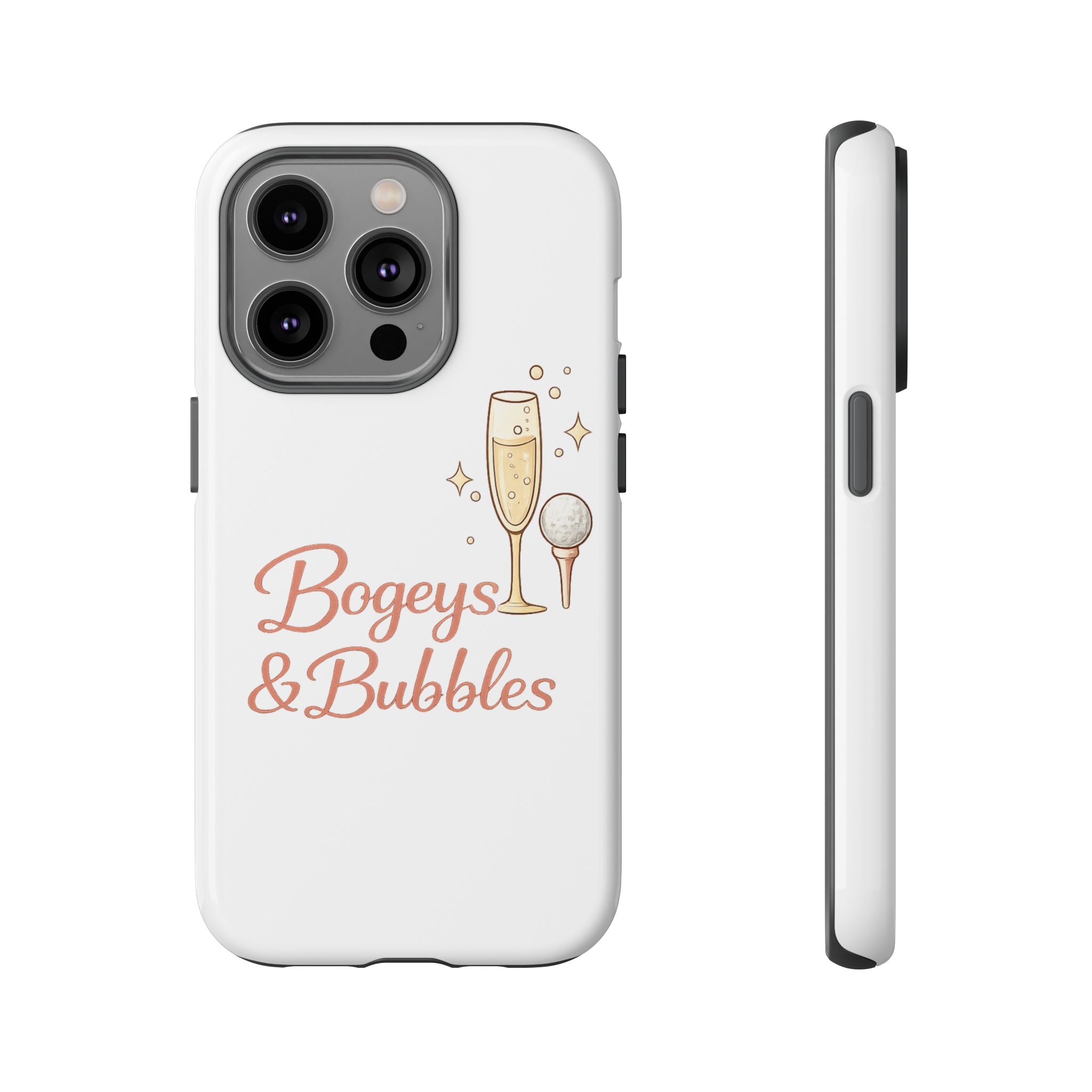 Phone Case — "Bogeys & Bubbles" Champagne Golf Design