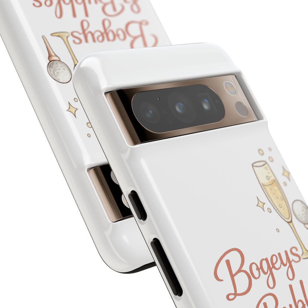 Phone Case — "Bogeys & Bubbles" Champagne Golf Design