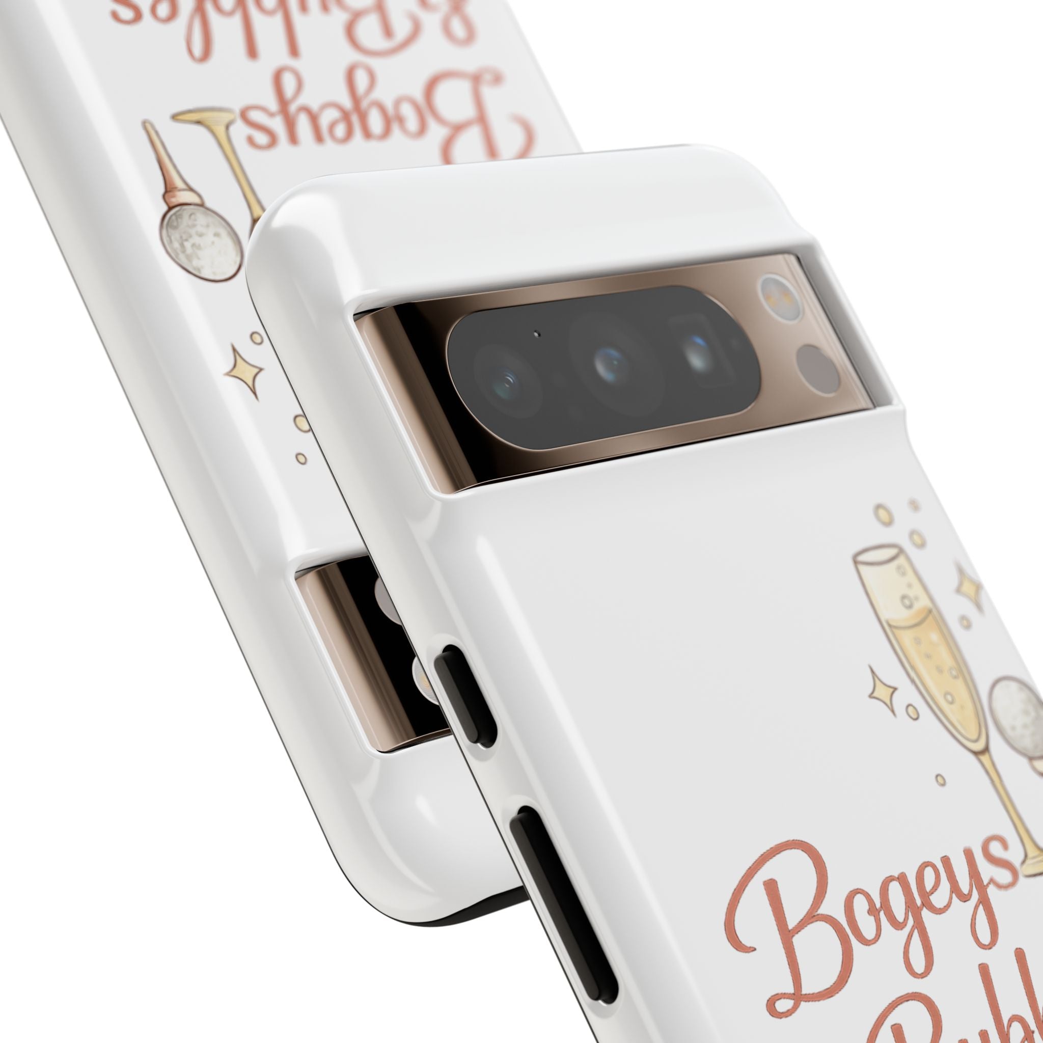 Phone Case — "Bogeys & Bubbles" Champagne Golf Design
