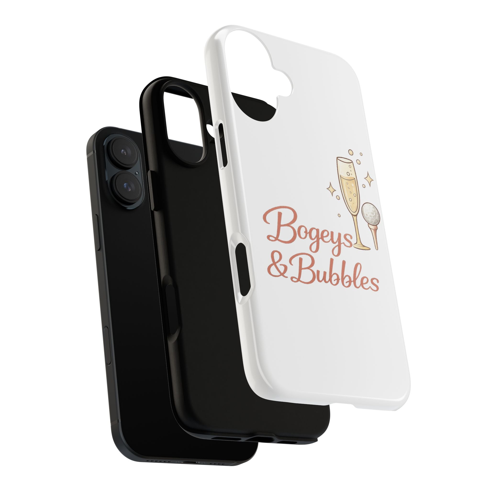 Phone Case — "Bogeys & Bubbles" Champagne Golf Design