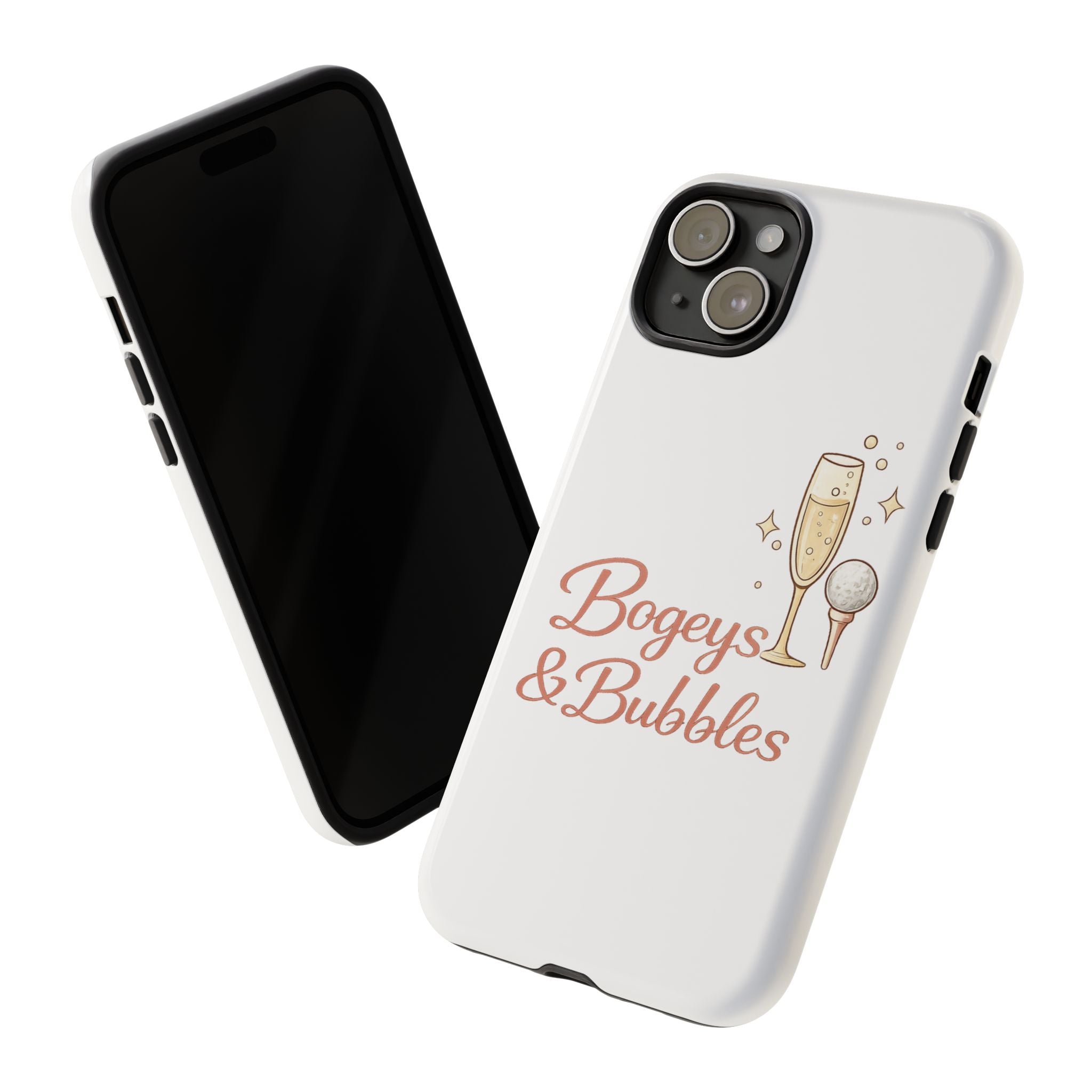 Phone Case — "Bogeys & Bubbles" Champagne Golf Design