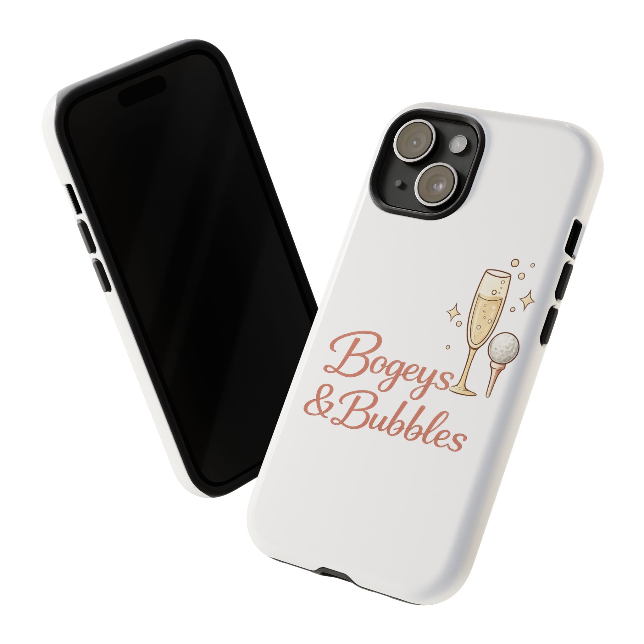 Phone Case — "Bogeys & Bubbles" Champagne Golf Design