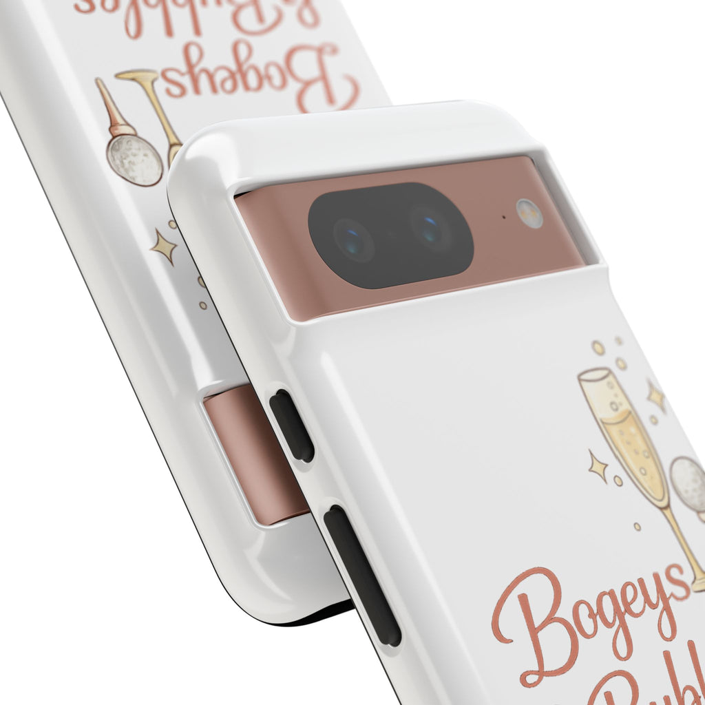 Phone Case — "Bogeys & Bubbles" Champagne Golf Design