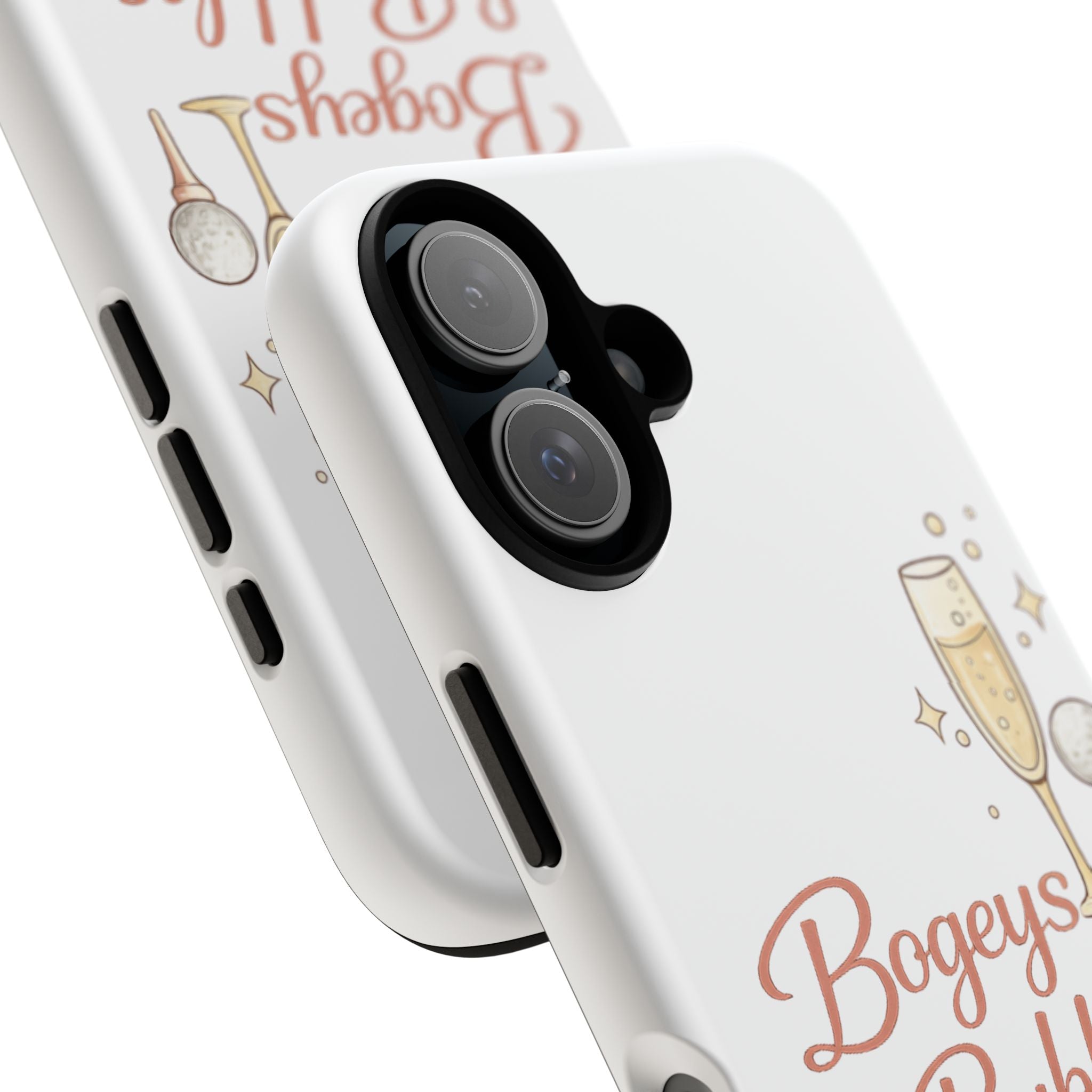 Phone Case — "Bogeys & Bubbles" Champagne Golf Design