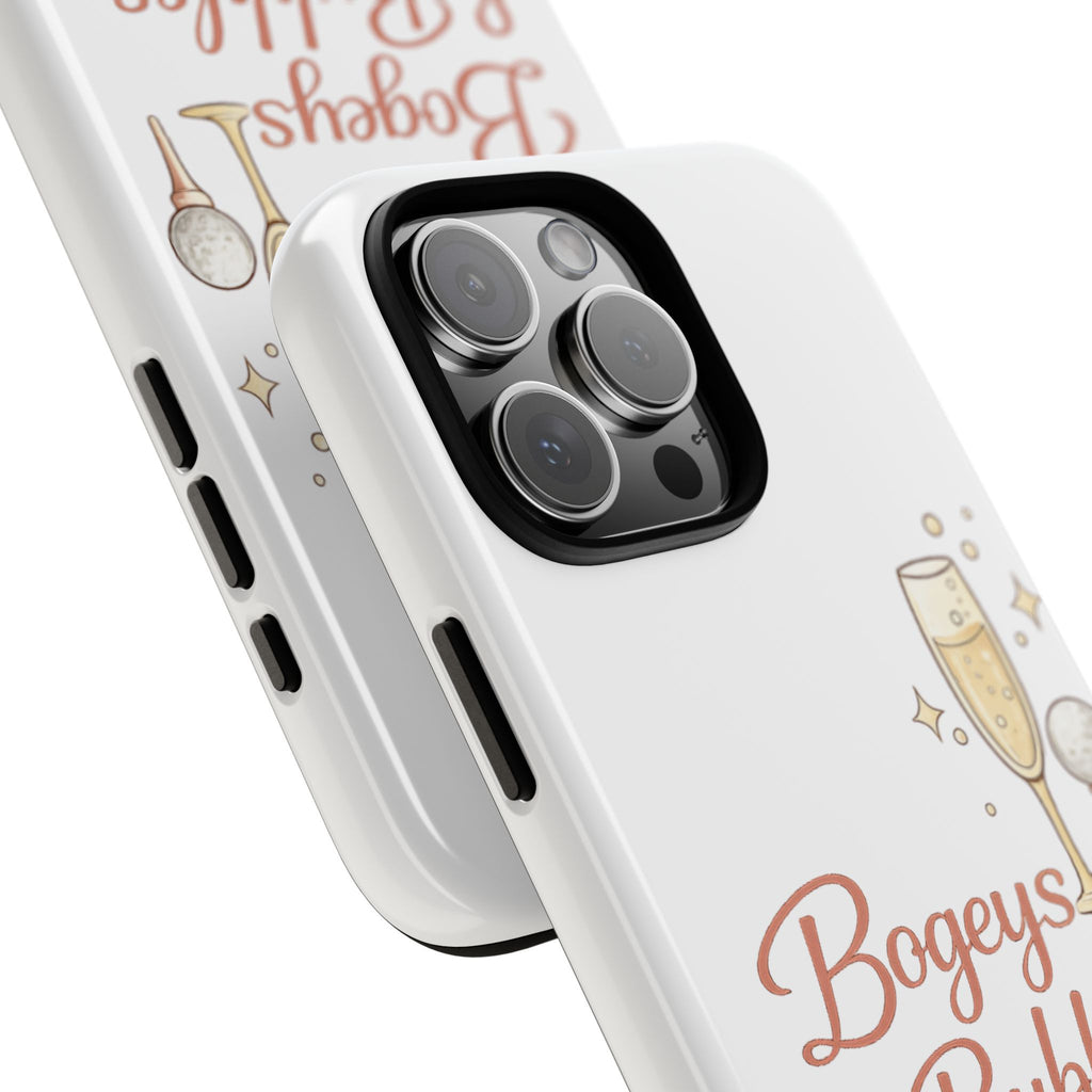 Phone Case — "Bogeys & Bubbles" Champagne Golf Design