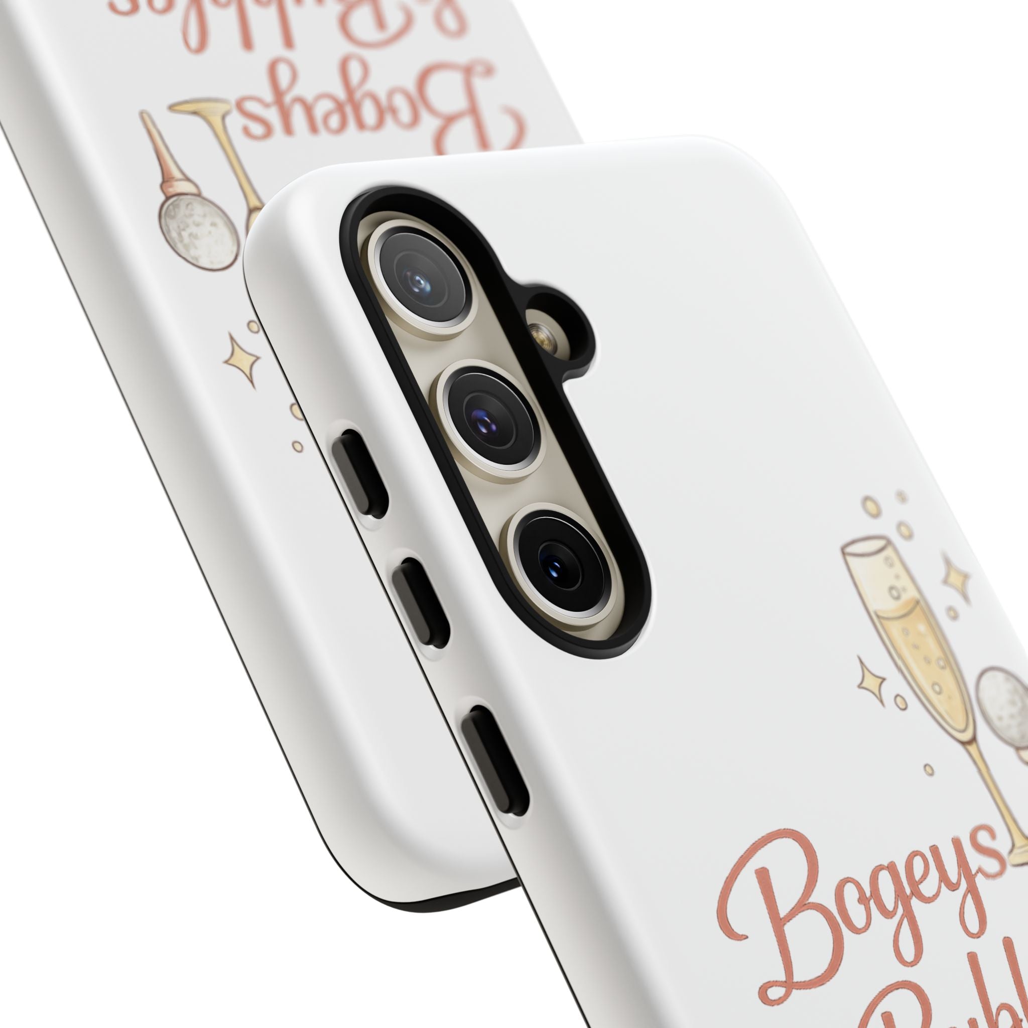 Phone Case — "Bogeys & Bubbles" Champagne Golf Design