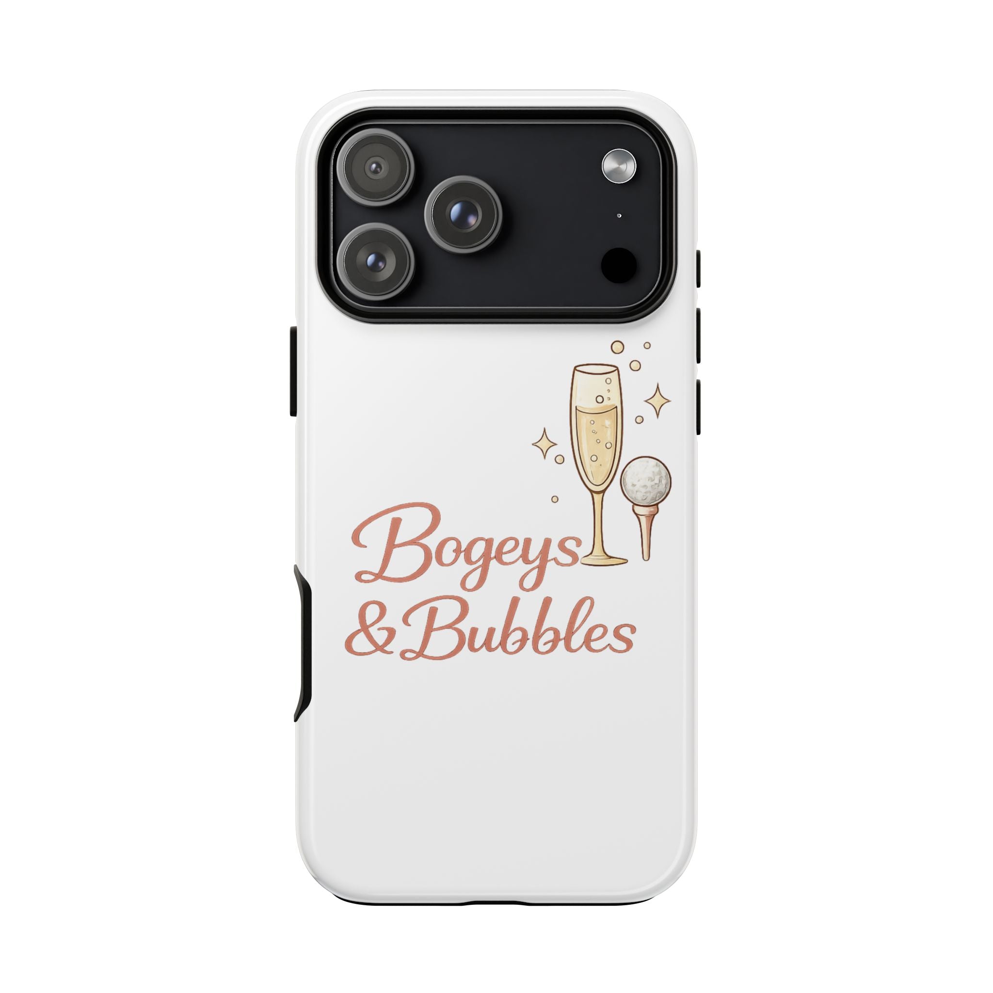 Phone Case — "Bogeys & Bubbles" Champagne Golf Design