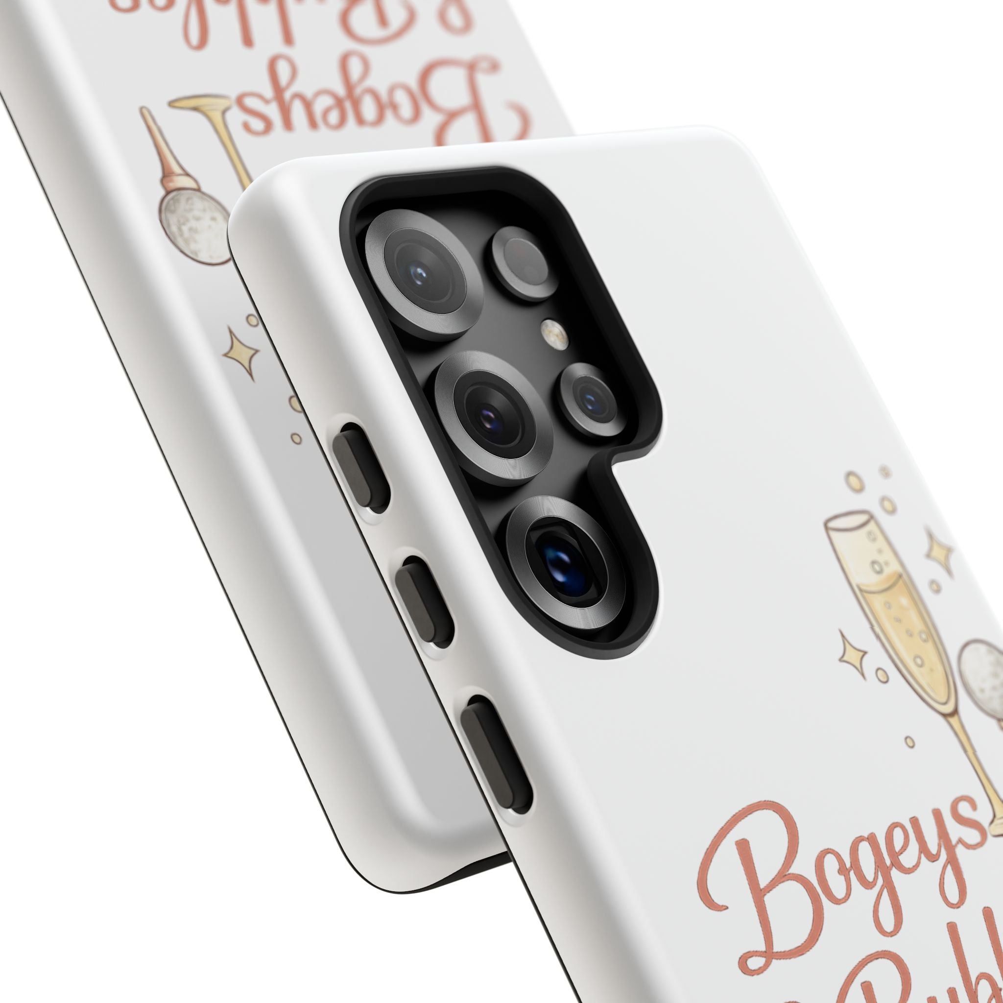 Phone Case — "Bogeys & Bubbles" Champagne Golf Design