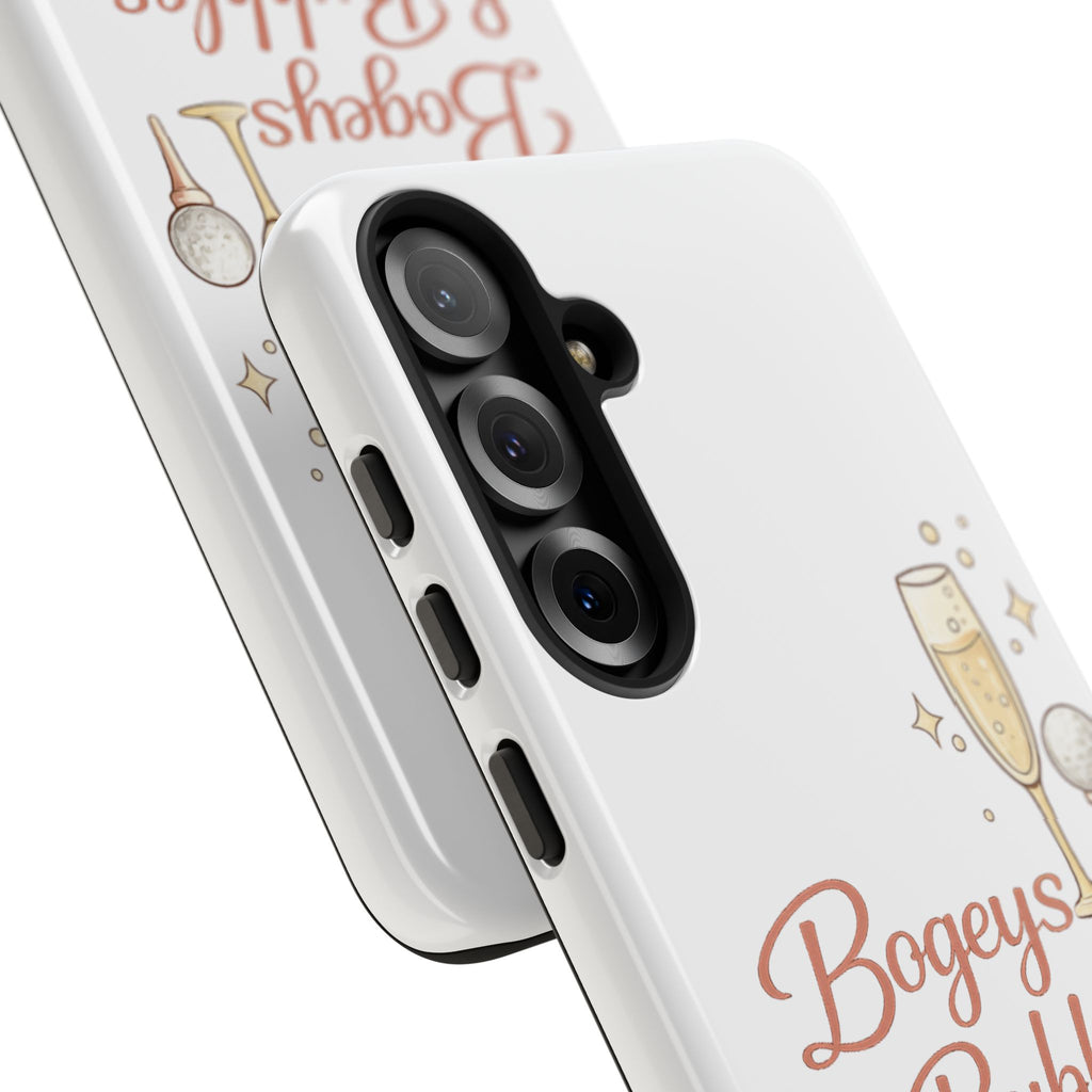 Phone Case — "Bogeys & Bubbles" Champagne Golf Design