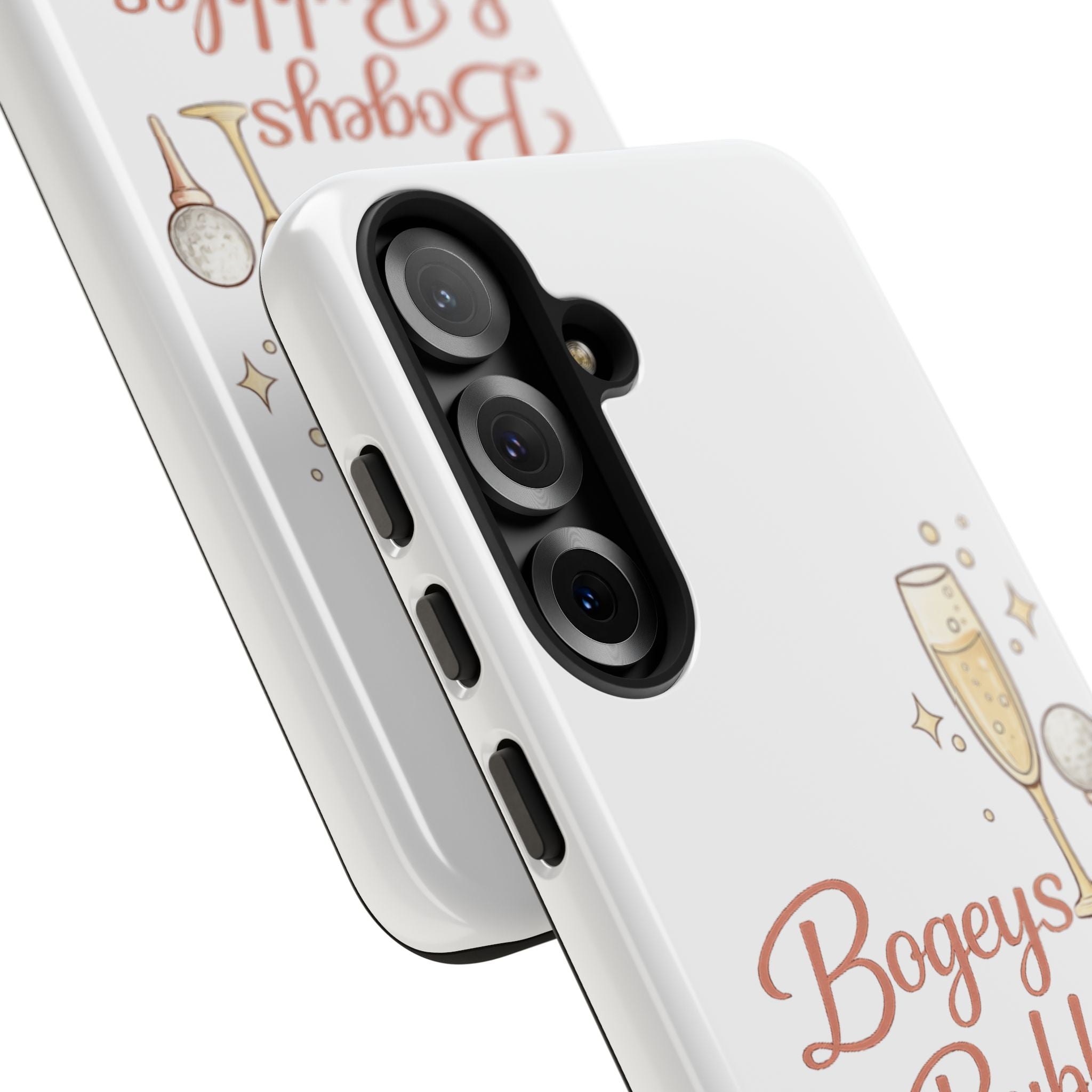 Phone Case — "Bogeys & Bubbles" Champagne Golf Design