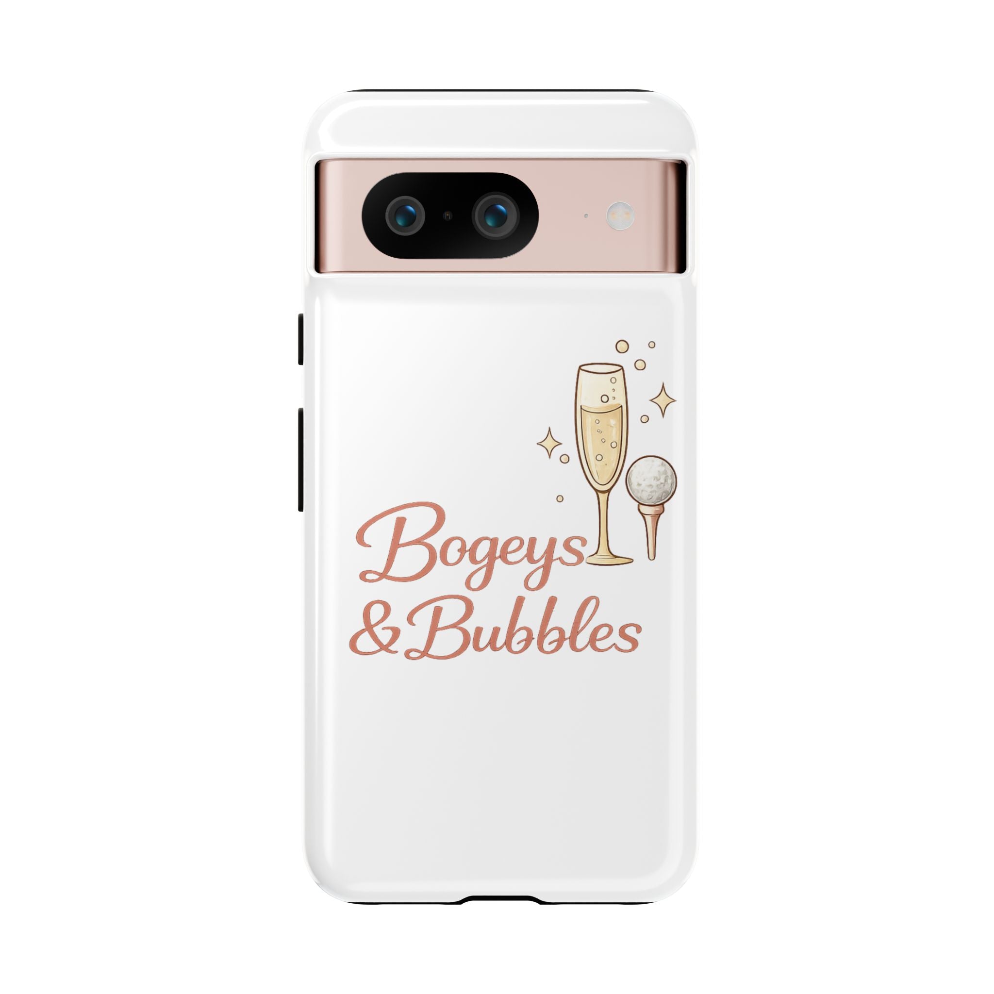 Phone Case — "Bogeys & Bubbles" Champagne Golf Design