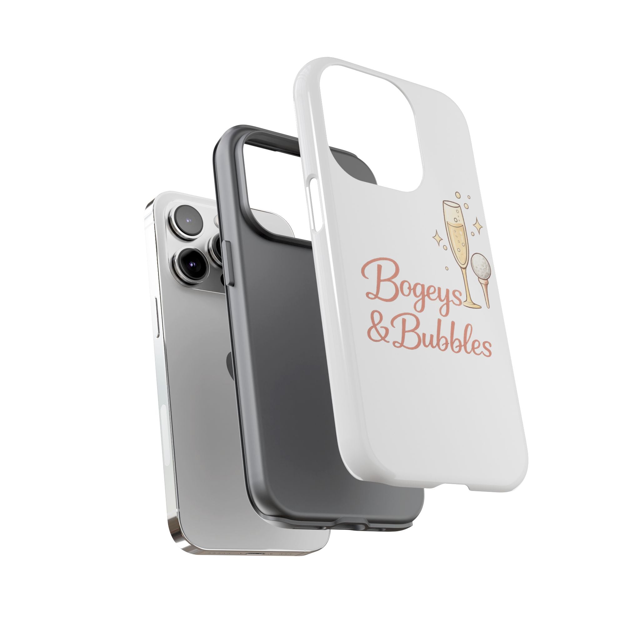 Phone Case — "Bogeys & Bubbles" Champagne Golf Design