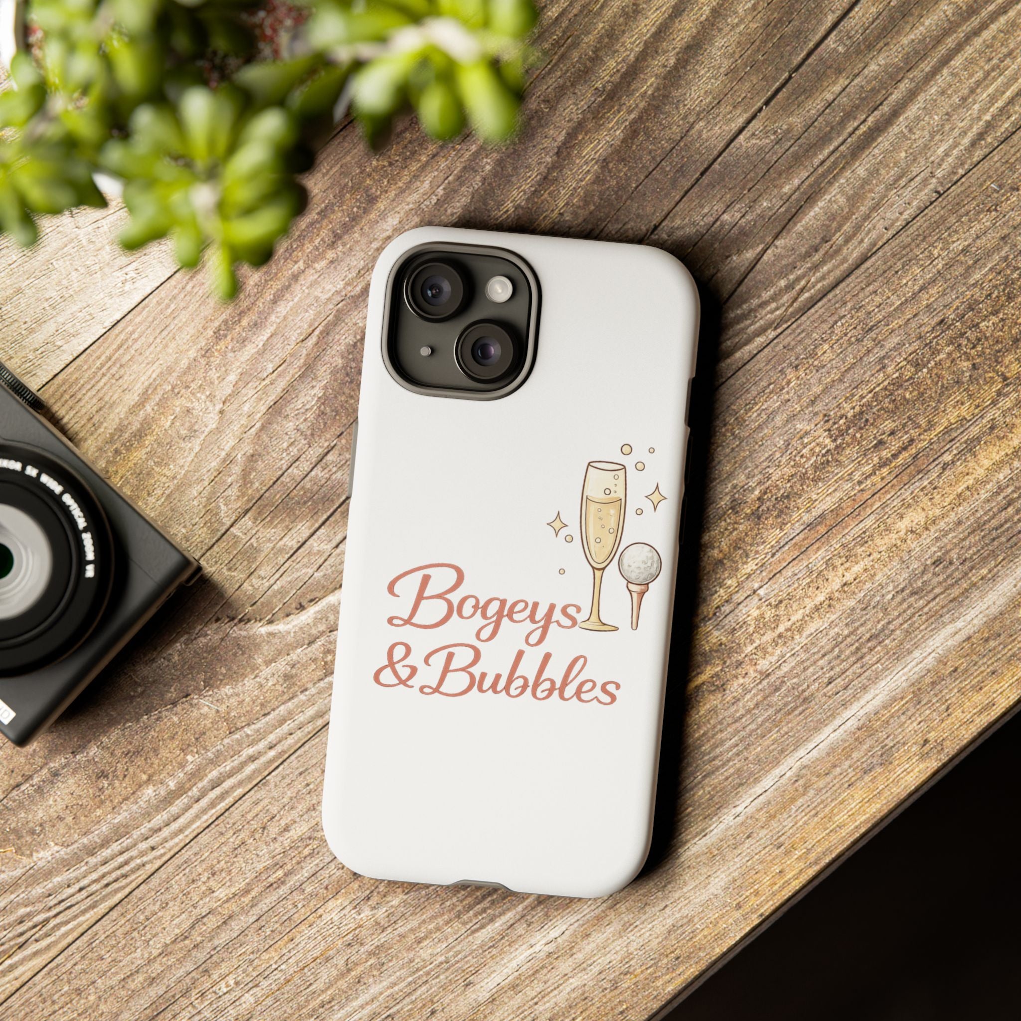 Phone Case — "Bogeys & Bubbles" Champagne Golf Design