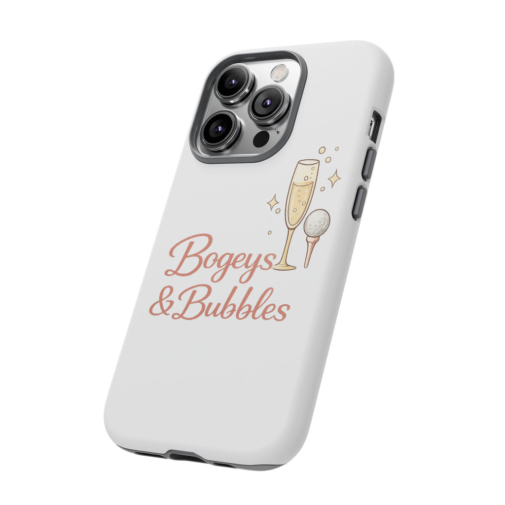 Phone Case — "Bogeys & Bubbles" Champagne Golf Design