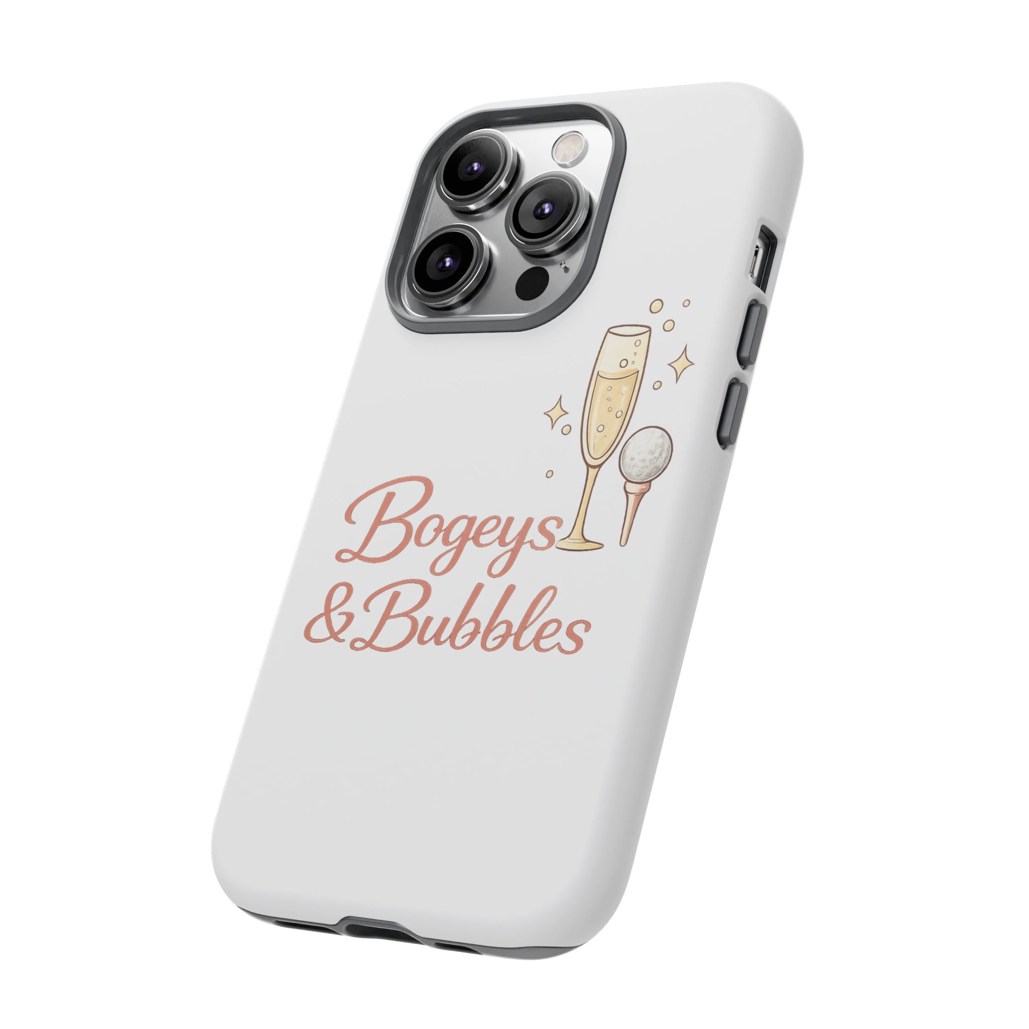 Phone Case — "Bogeys & Bubbles" Champagne Golf Design