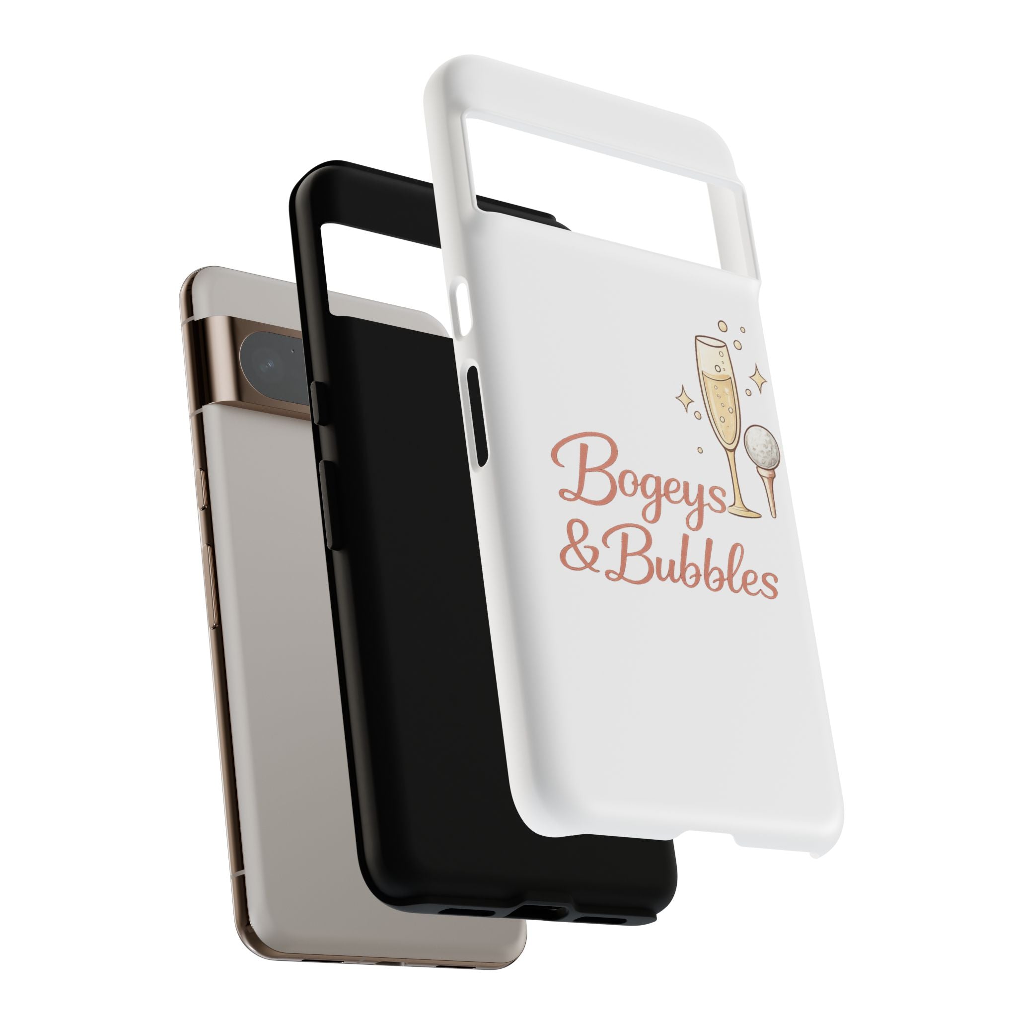 Phone Case — "Bogeys & Bubbles" Champagne Golf Design