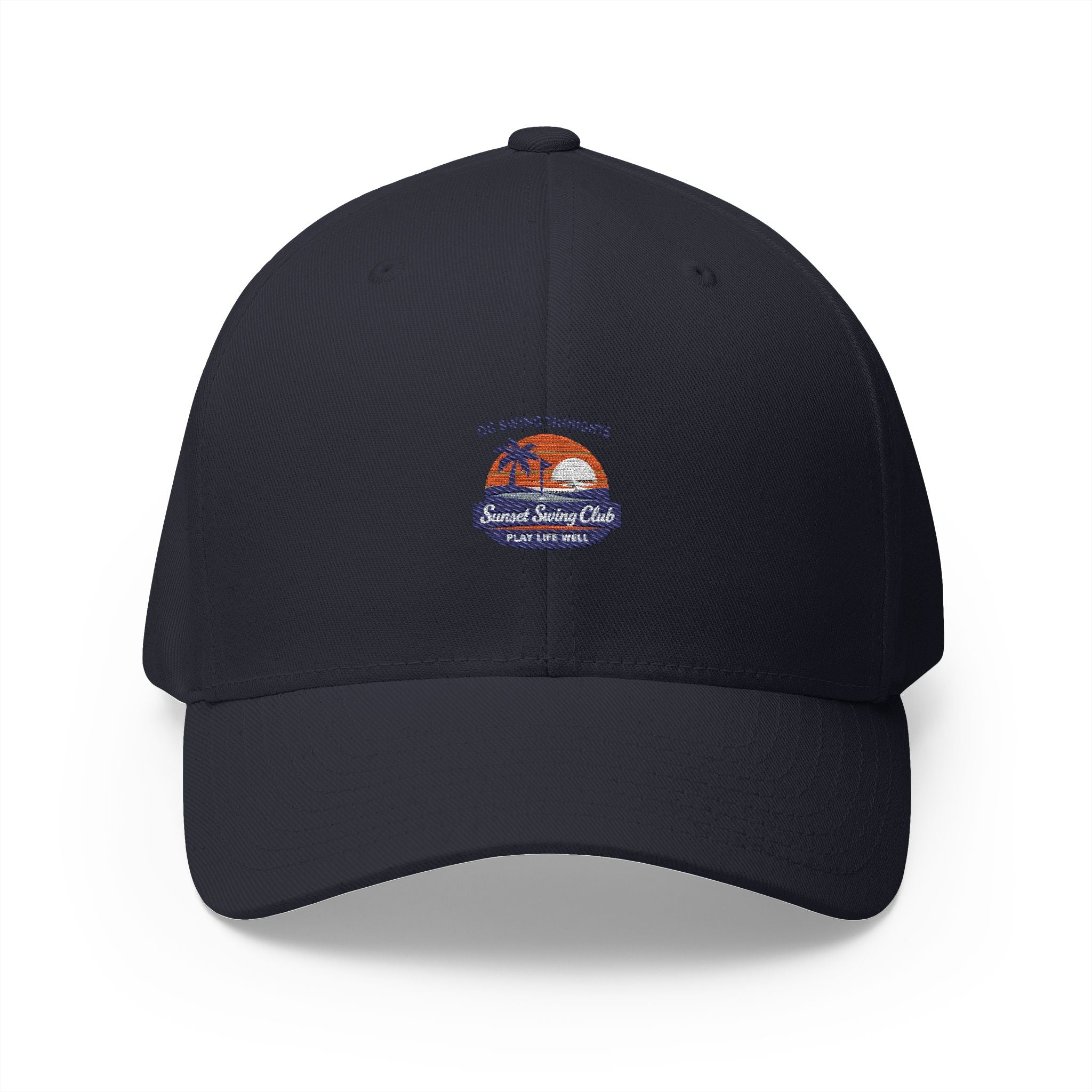 Embroidered Sunset Swing Club — Flex Fit Hat