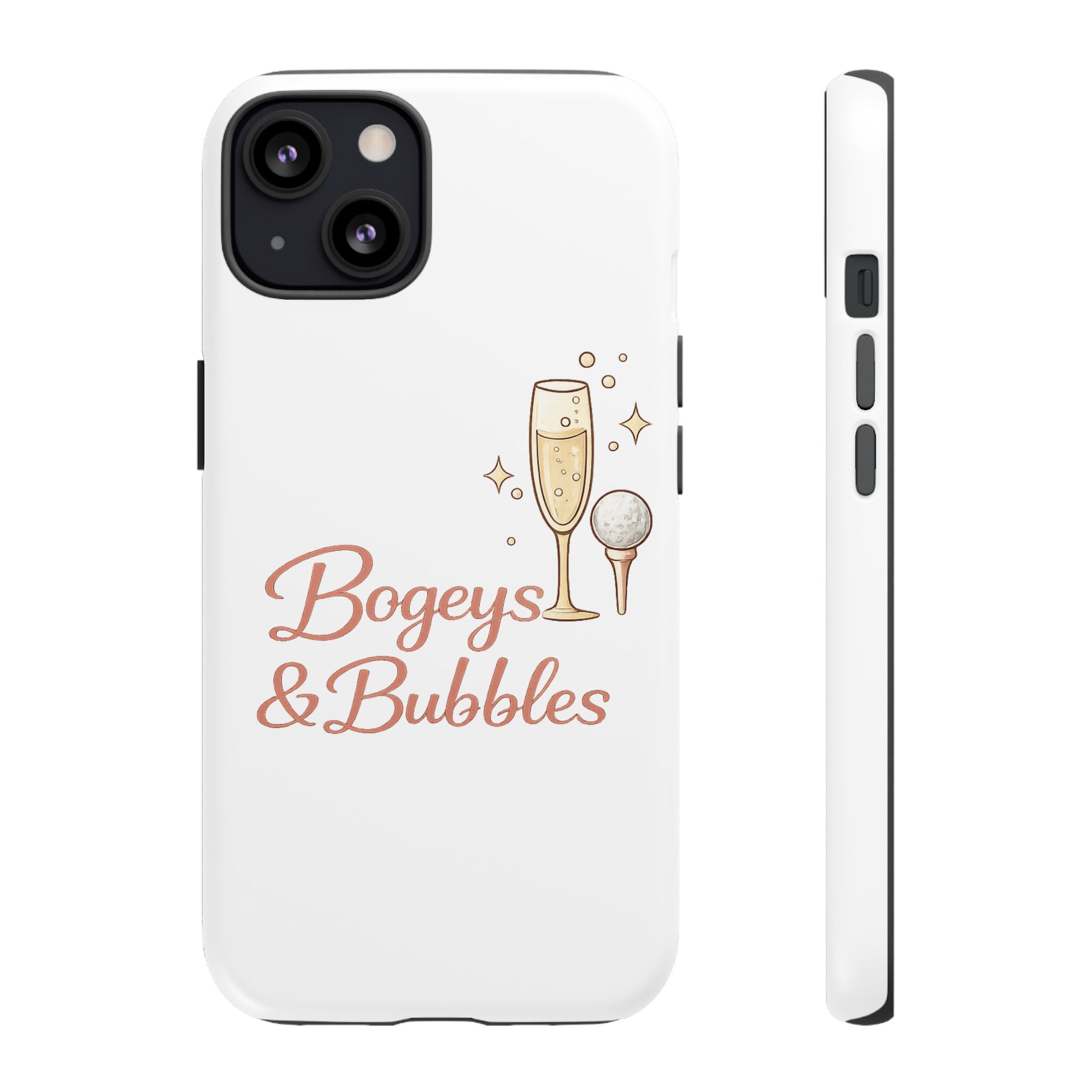 Phone Case — "Bogeys & Bubbles" Champagne Golf Design