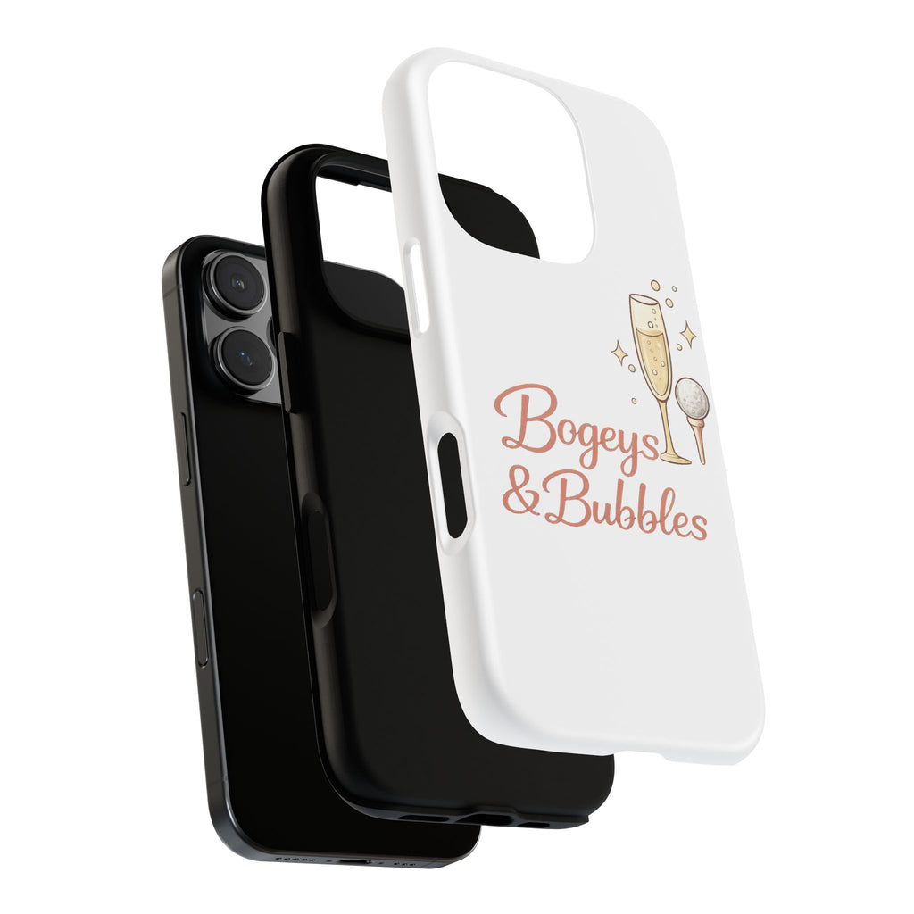 Phone Case — "Bogeys & Bubbles" Champagne Golf Design