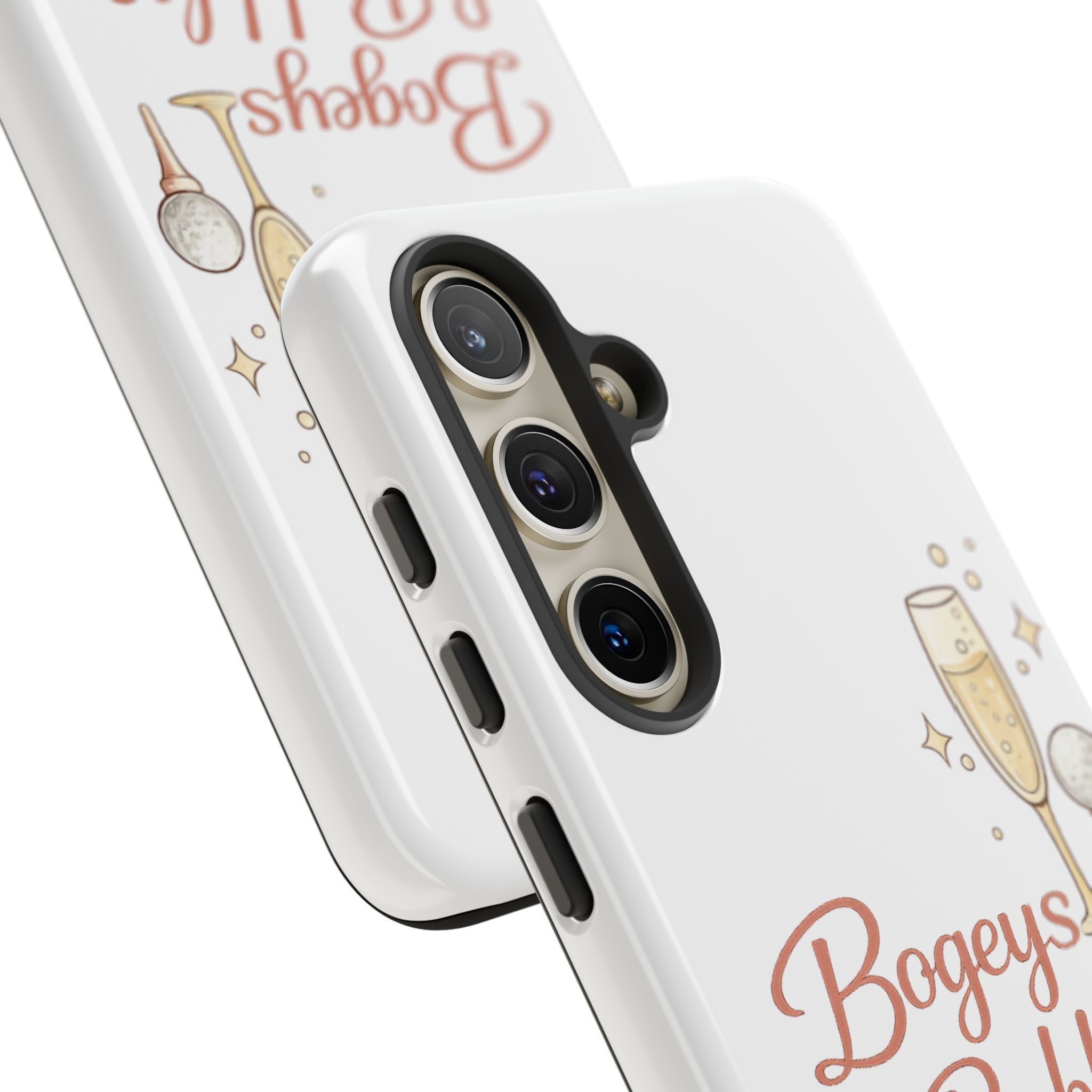 Phone Case — "Bogeys & Bubbles" Champagne Golf Design