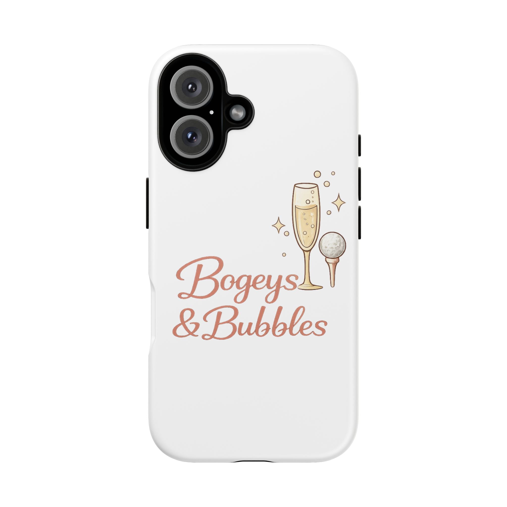 Phone Case — "Bogeys & Bubbles" Champagne Golf Design