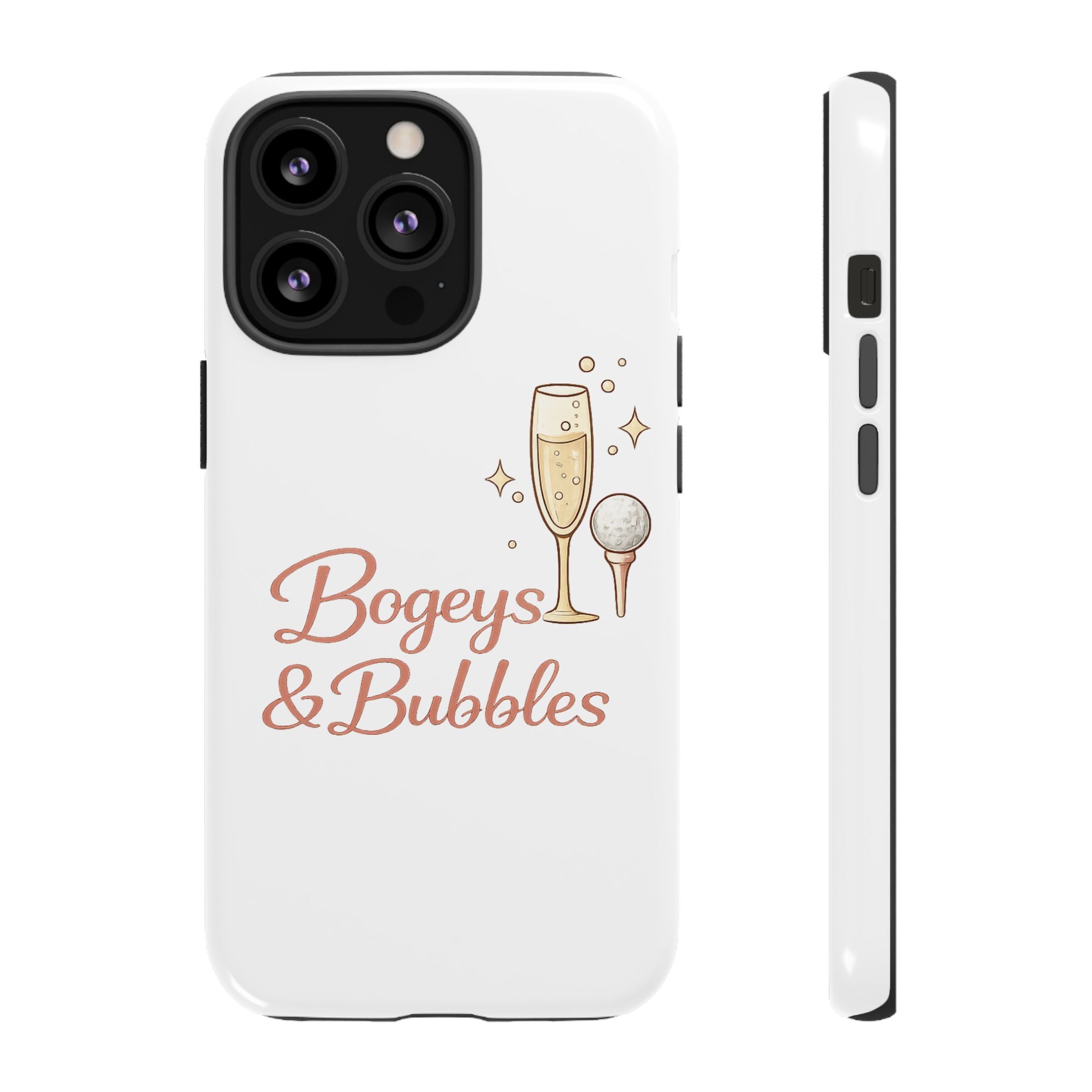 Phone Case — "Bogeys & Bubbles" Champagne Golf Design