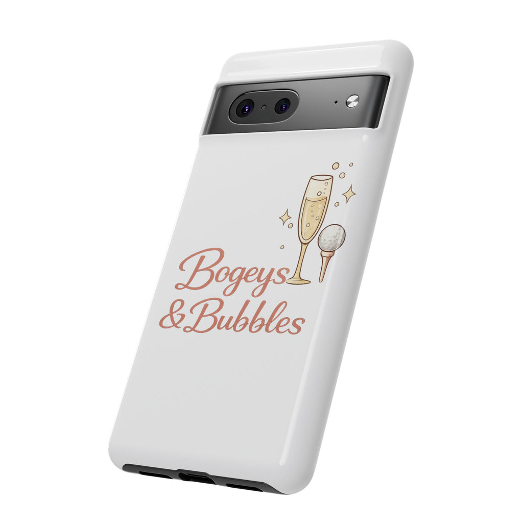 Phone Case — "Bogeys & Bubbles" Champagne Golf Design