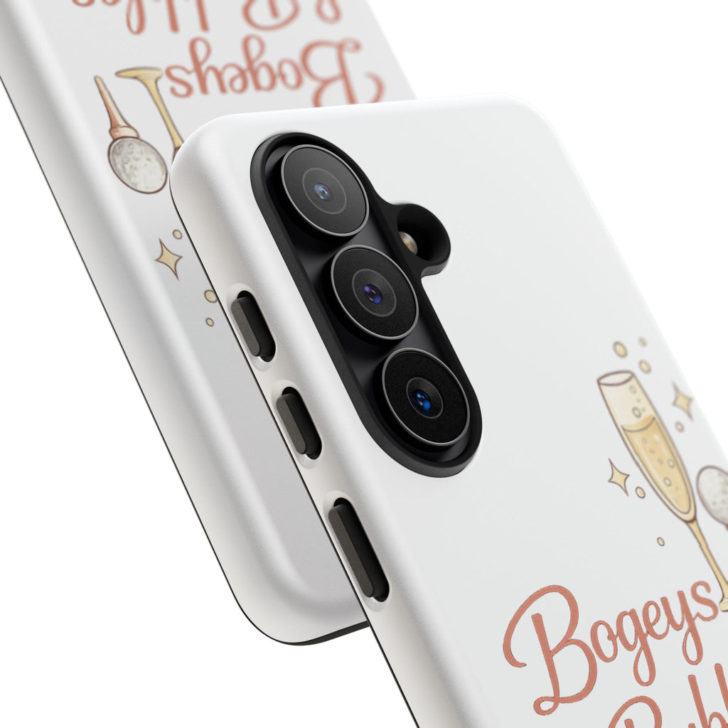 Phone Case — "Bogeys & Bubbles" Champagne Golf Design