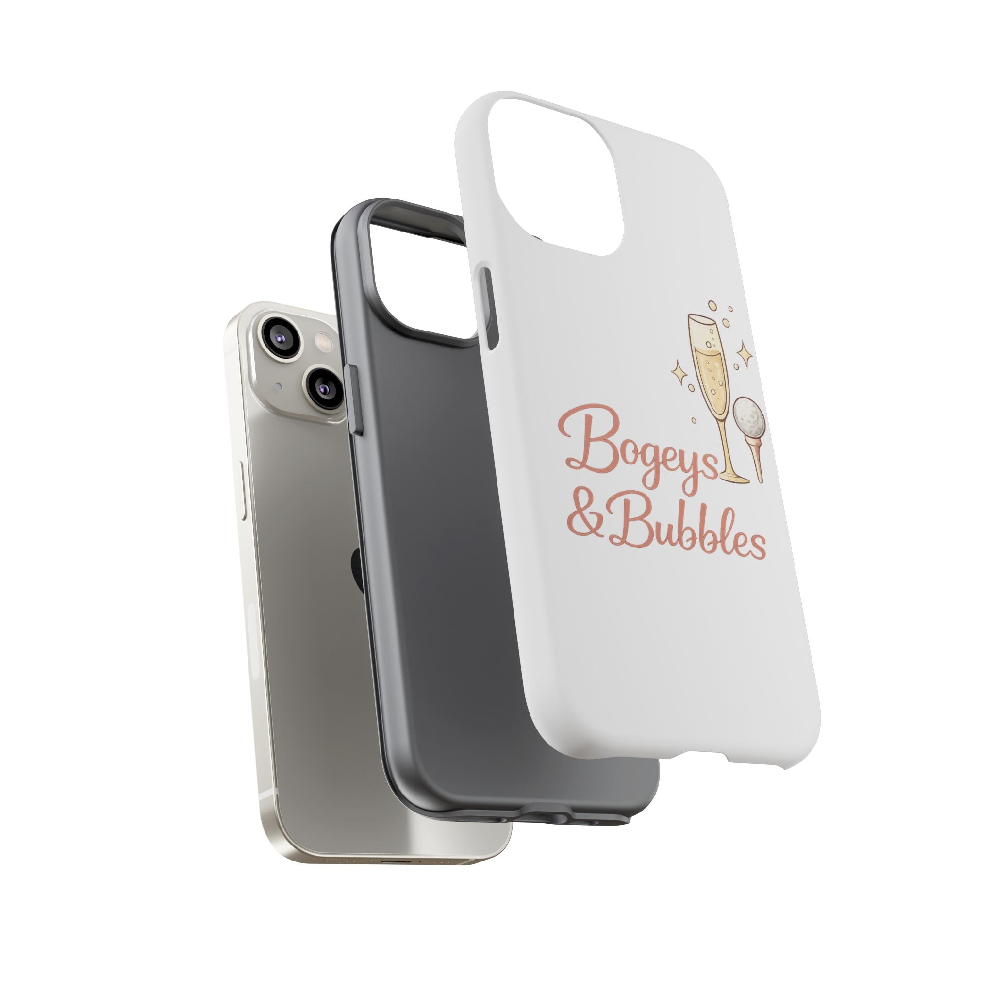 Phone Case — "Bogeys & Bubbles" Champagne Golf Design