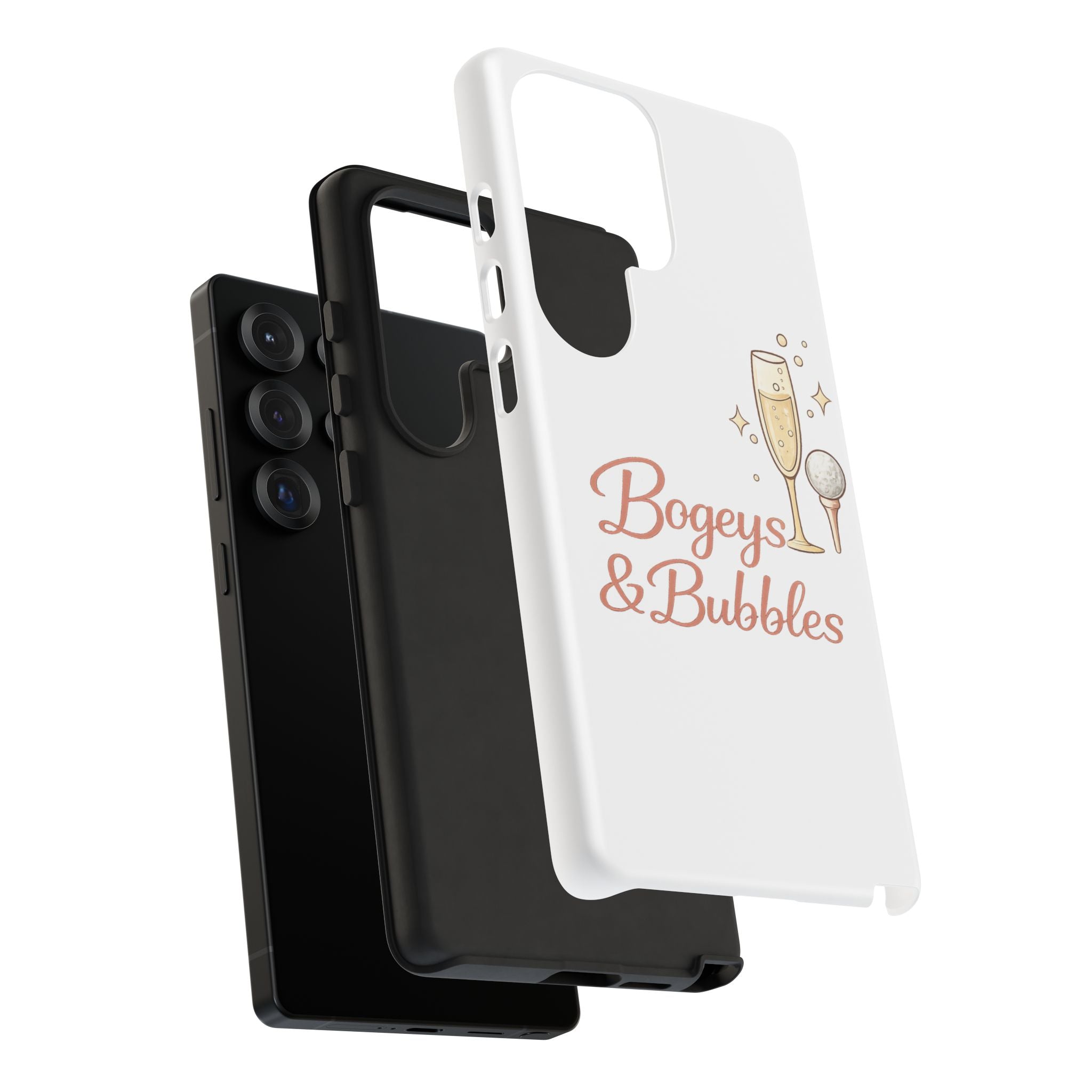 Phone Case — "Bogeys & Bubbles" Champagne Golf Design