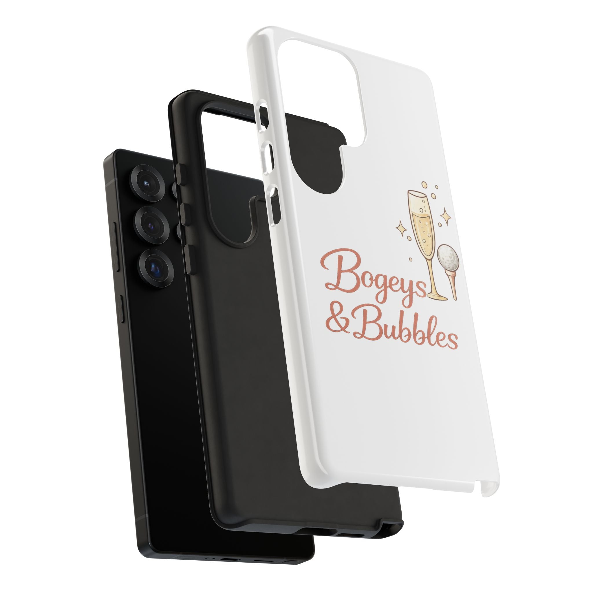 Phone Case — "Bogeys & Bubbles" Champagne Golf Design
