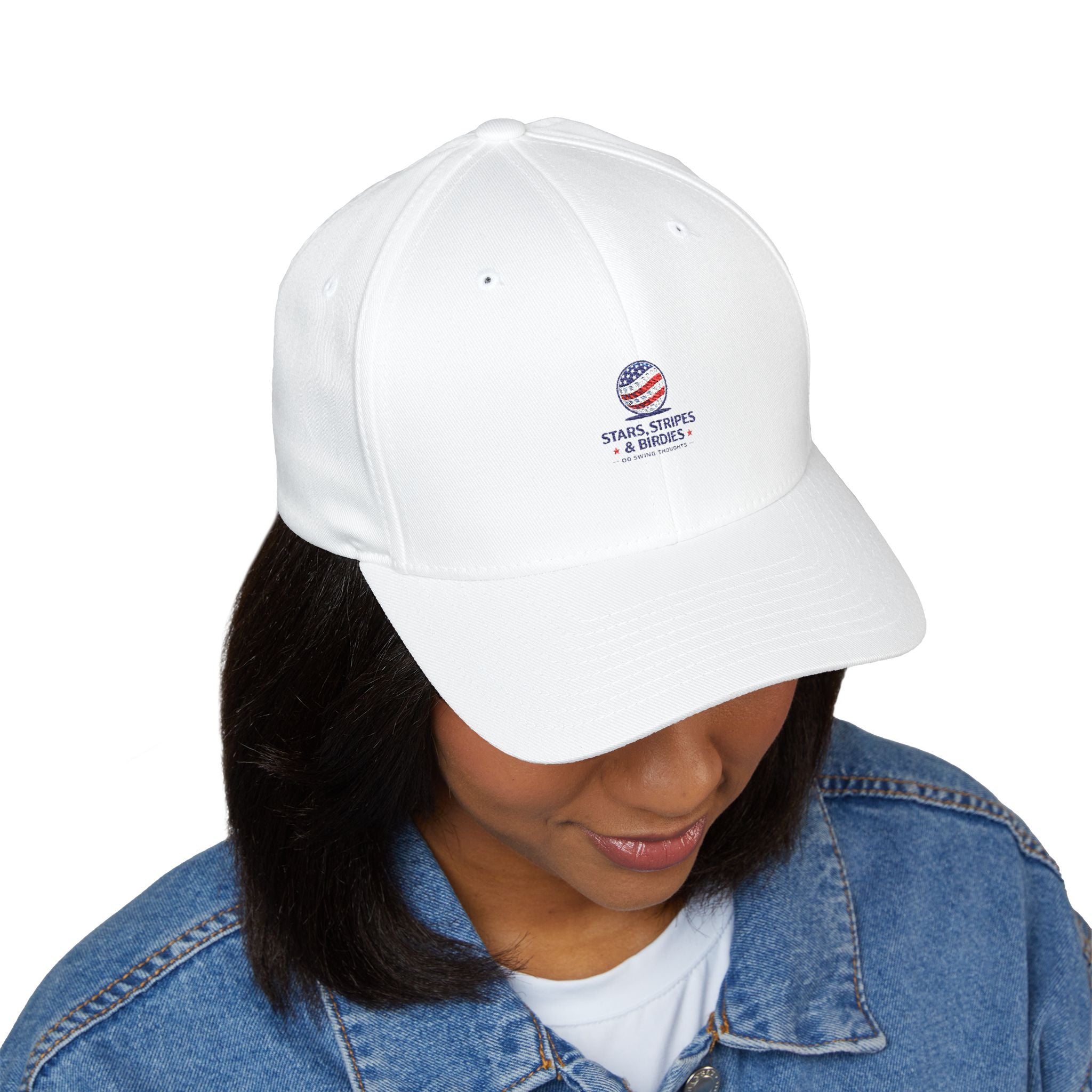 Embroidered 'Stars, Stripes & Service' Patriotic Structured Cap