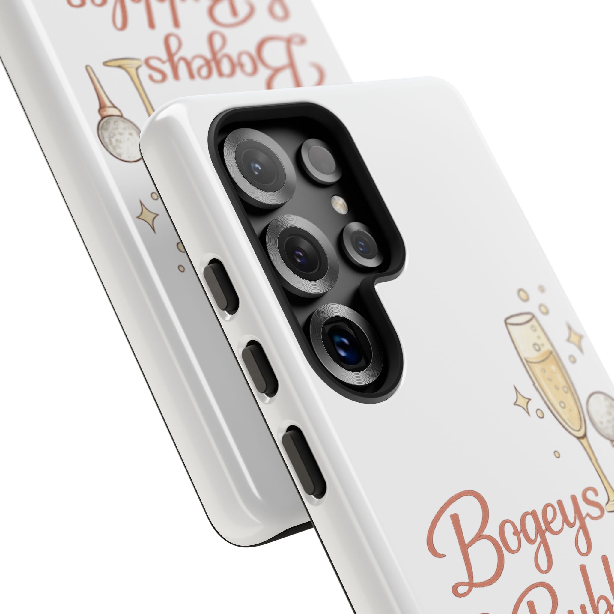 Phone Case — "Bogeys & Bubbles" Champagne Golf Design