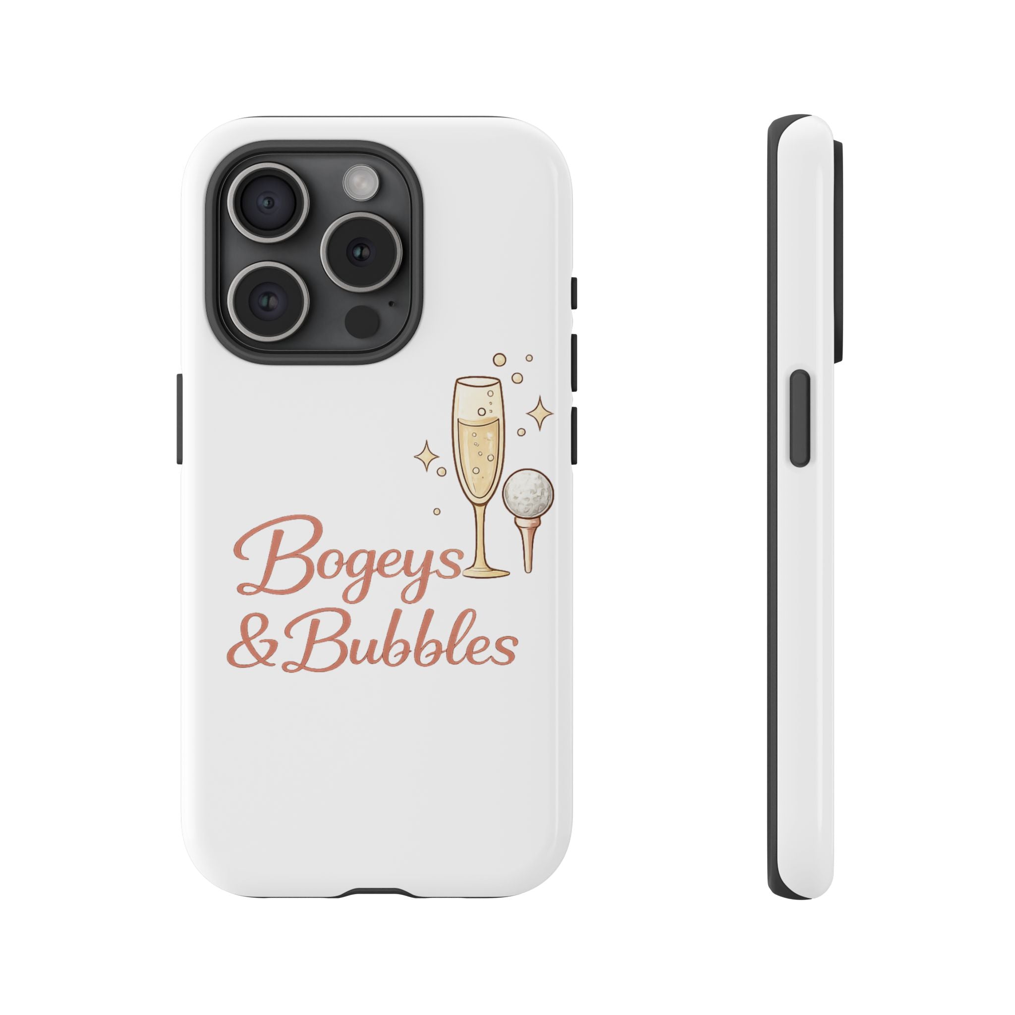 Phone Case — "Bogeys & Bubbles" Champagne Golf Design