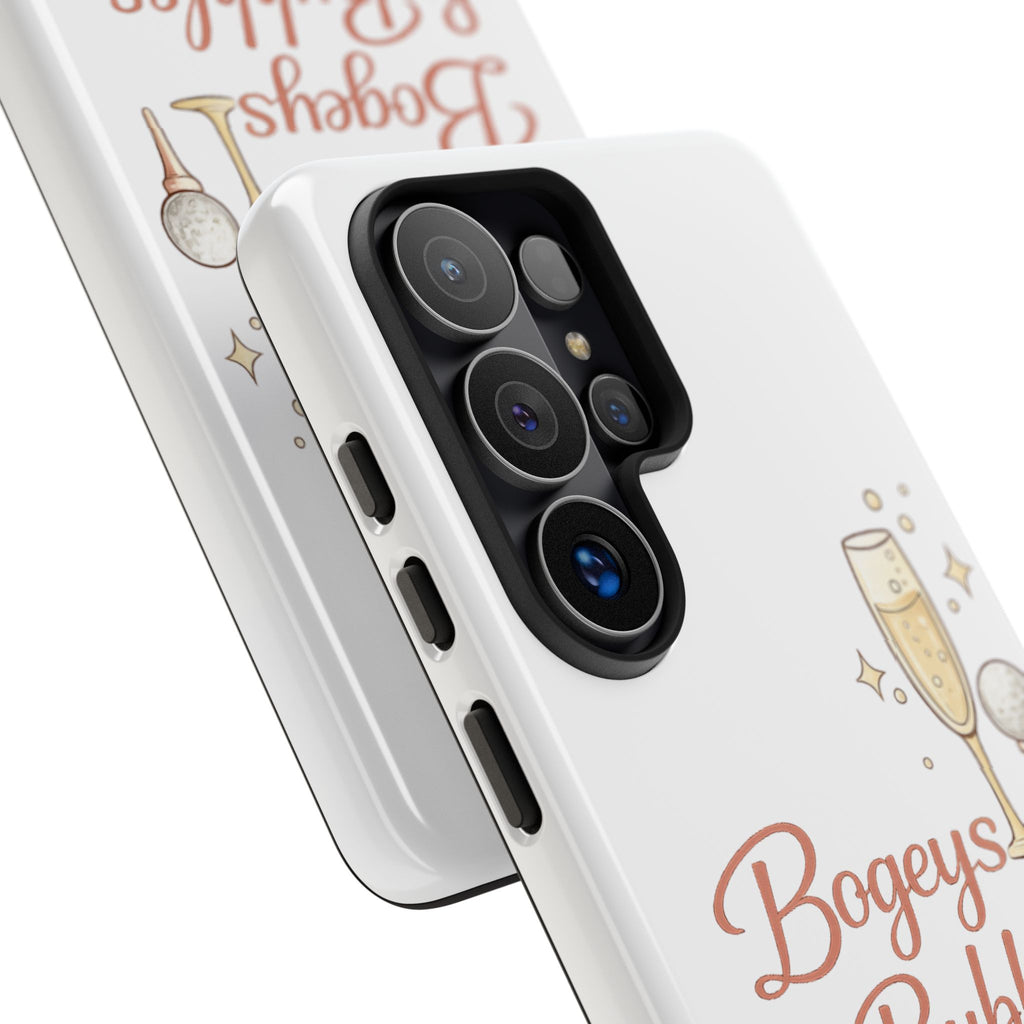 Phone Case — "Bogeys & Bubbles" Champagne Golf Design