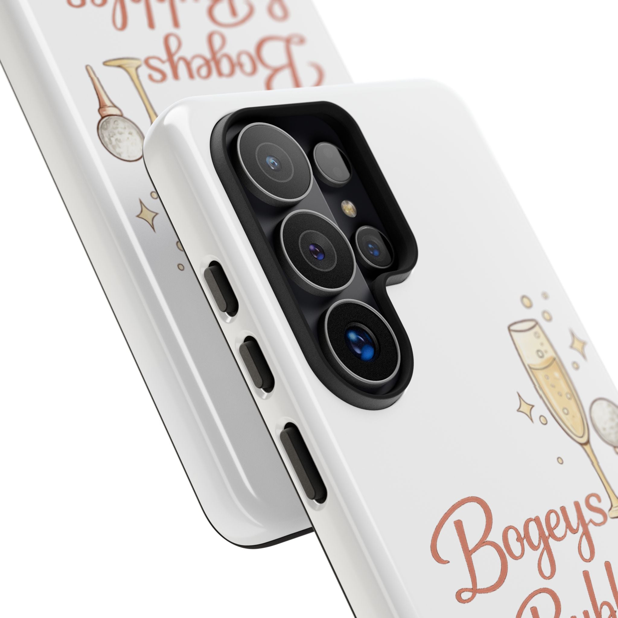 Phone Case — "Bogeys & Bubbles" Champagne Golf Design