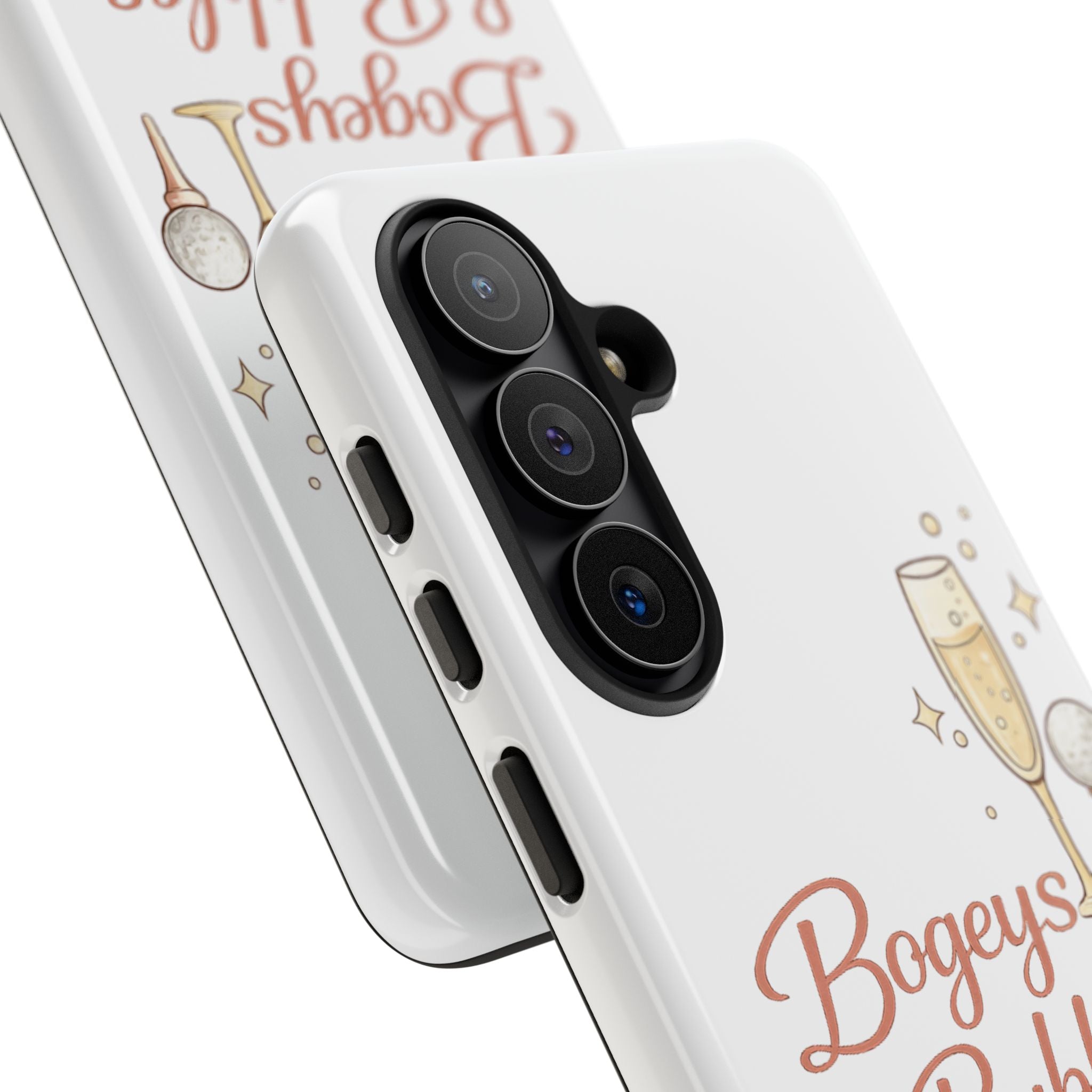 Phone Case — "Bogeys & Bubbles" Champagne Golf Design