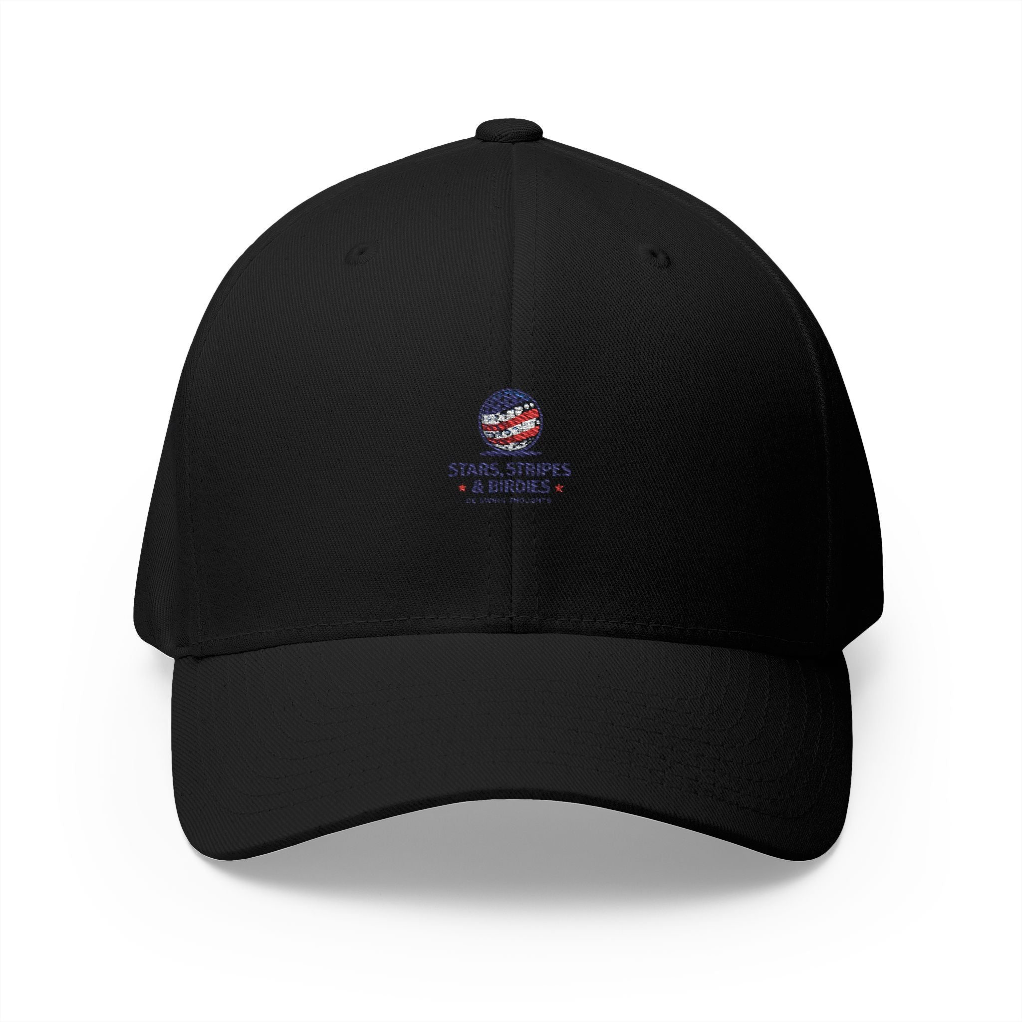 Embroidered 'Stars, Stripes & Service' Patriotic Structured Cap
