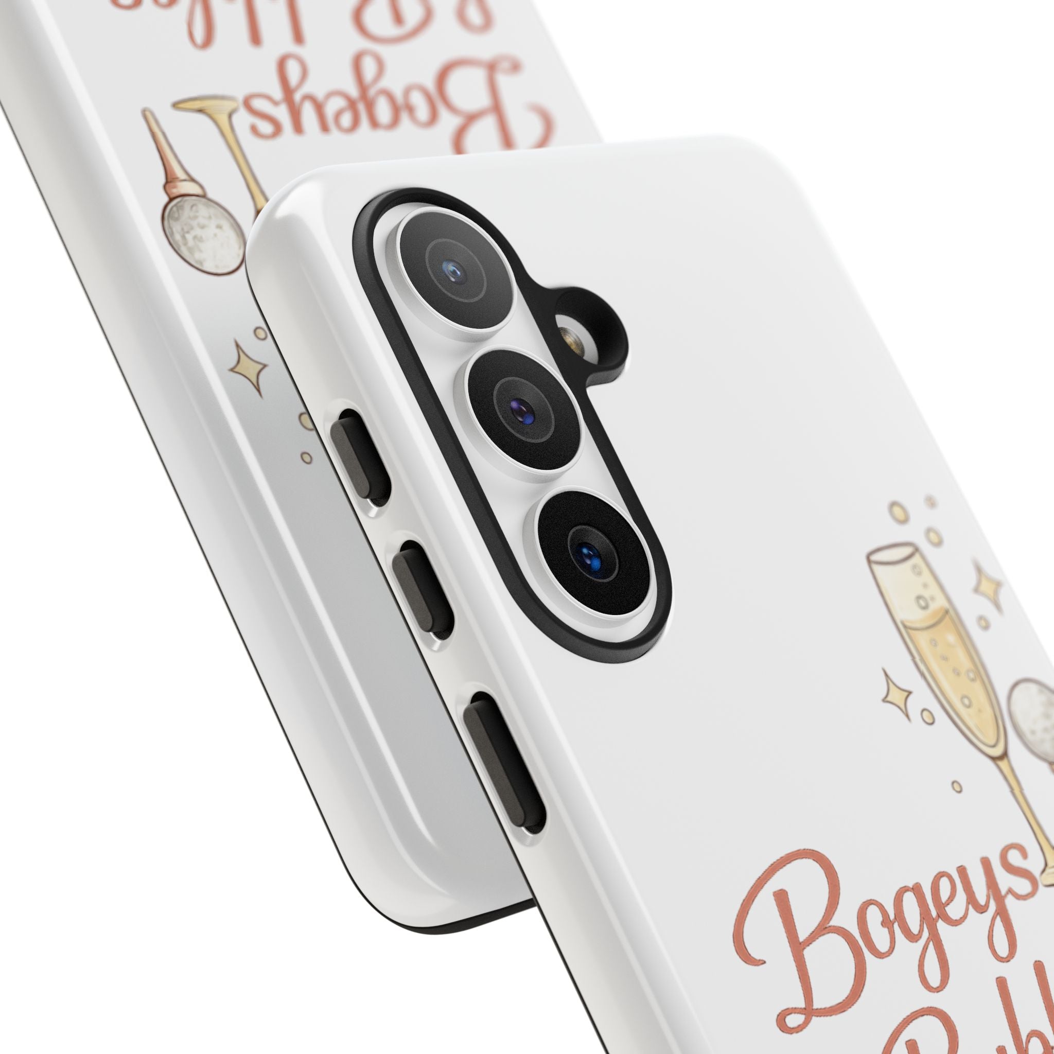 Phone Case — "Bogeys & Bubbles" Champagne Golf Design