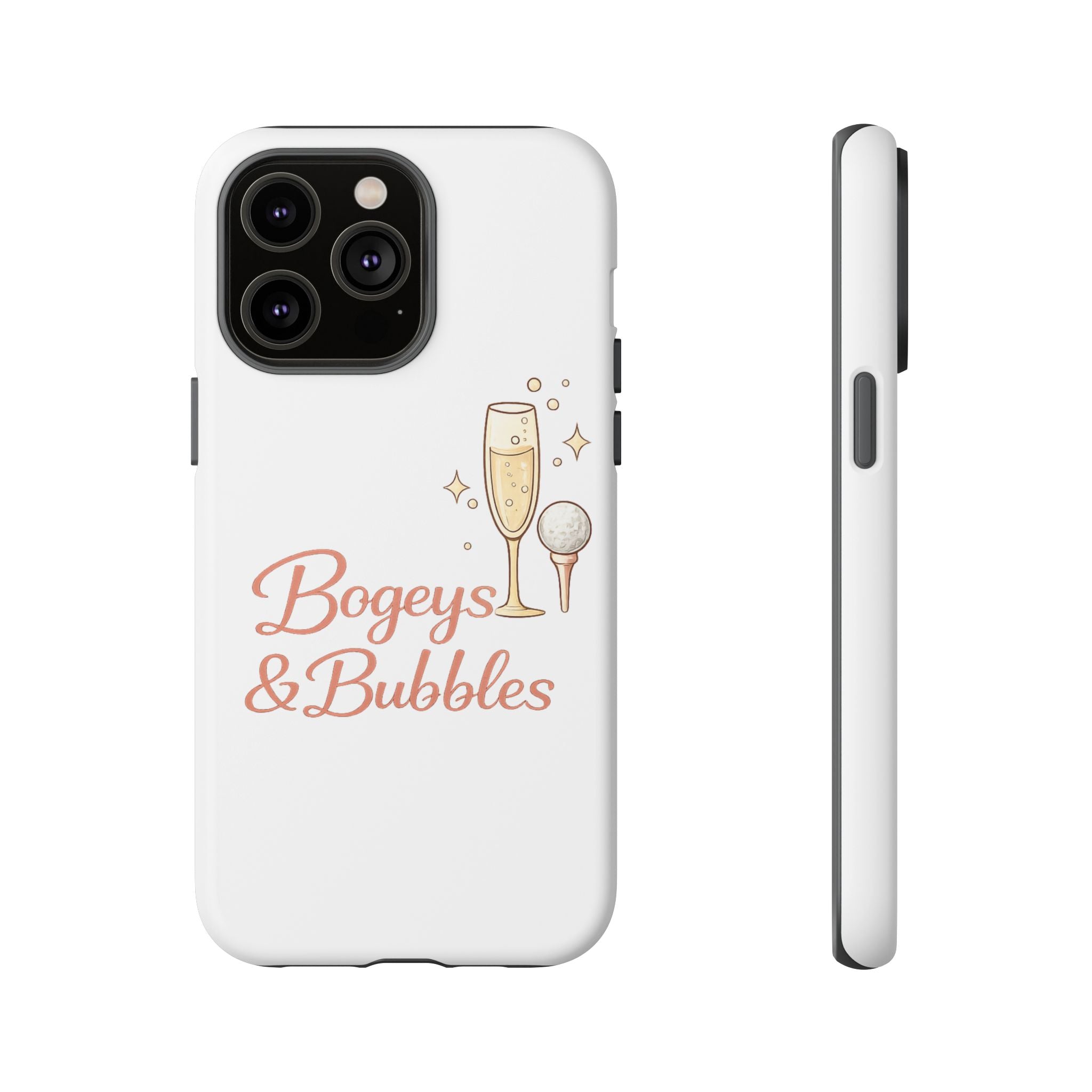 Phone Case — "Bogeys & Bubbles" Champagne Golf Design