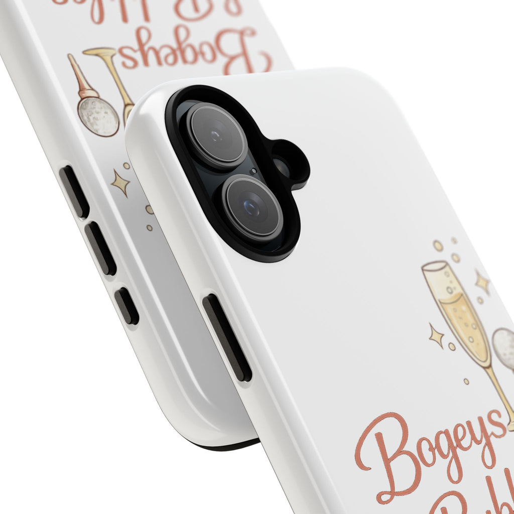 Phone Case — "Bogeys & Bubbles" Champagne Golf Design