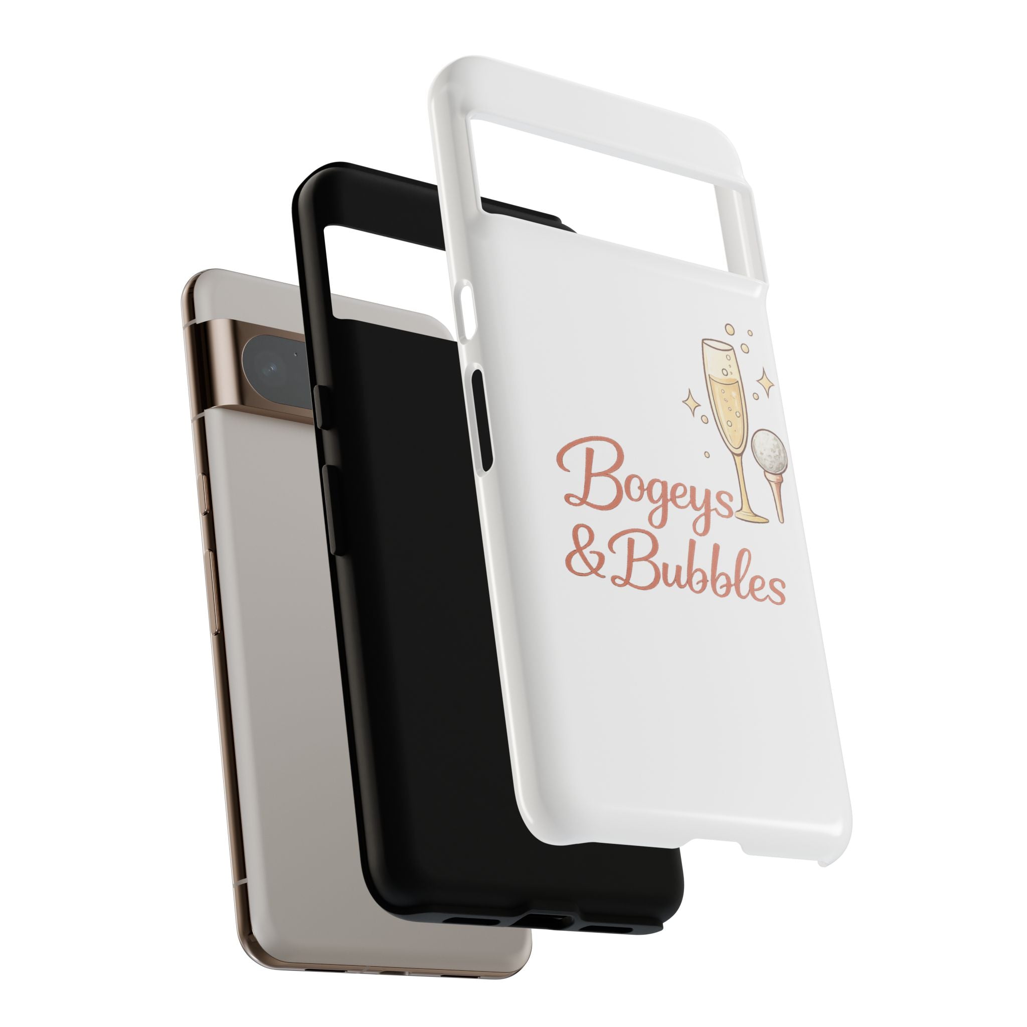 Phone Case — "Bogeys & Bubbles" Champagne Golf Design