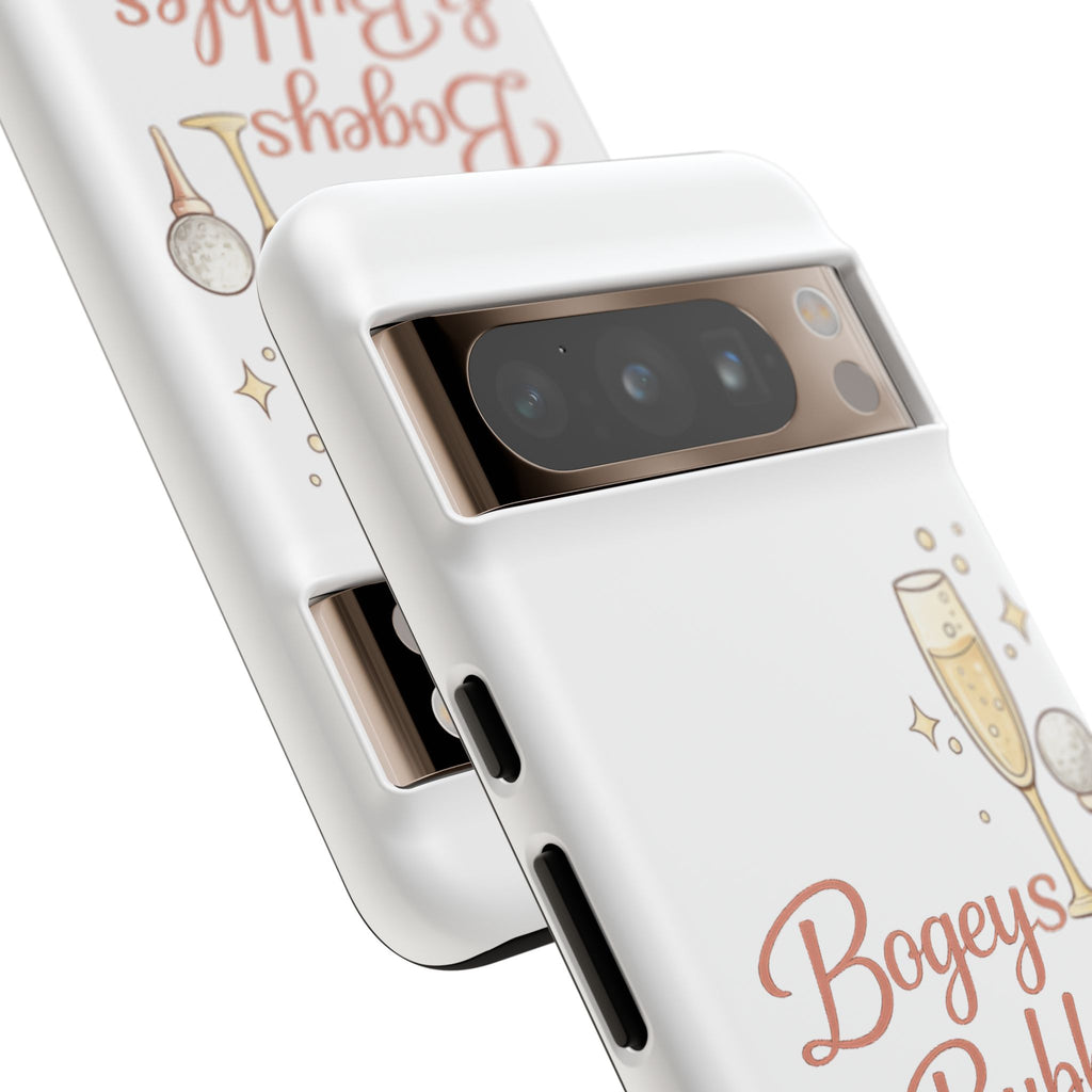Phone Case — "Bogeys & Bubbles" Champagne Golf Design