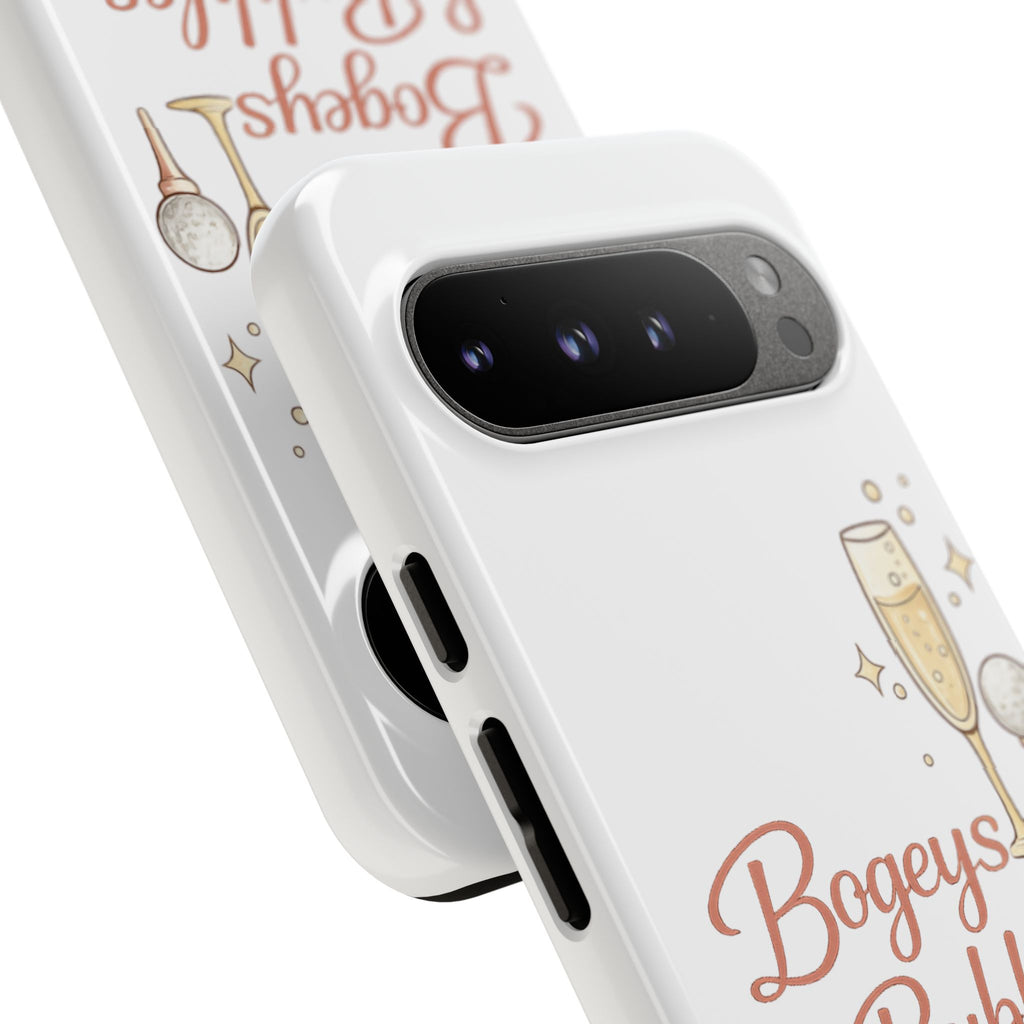 Phone Case — "Bogeys & Bubbles" Champagne Golf Design