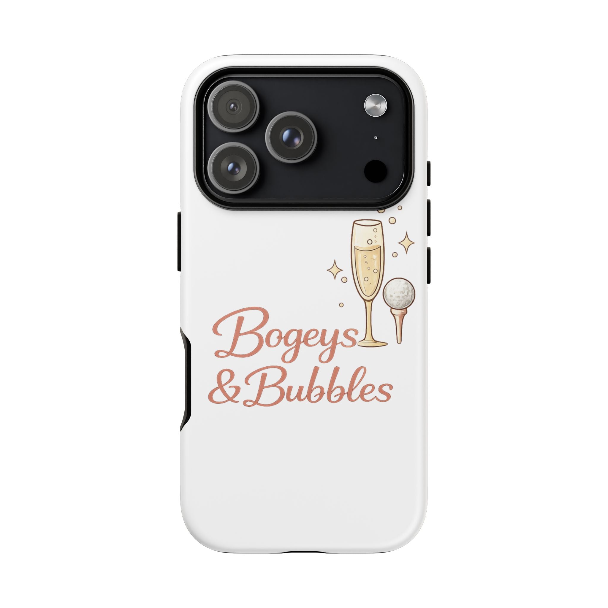 Phone Case — "Bogeys & Bubbles" Champagne Golf Design