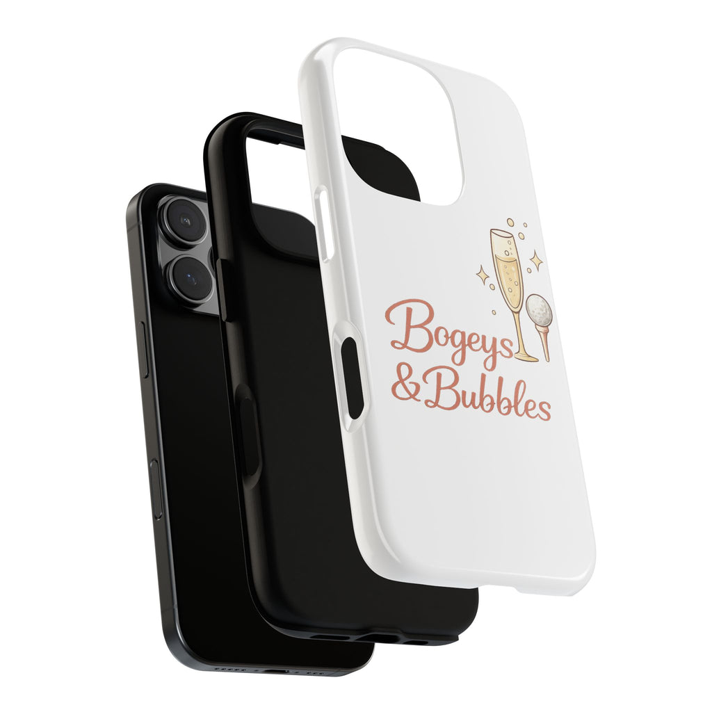 Phone Case — "Bogeys & Bubbles" Champagne Golf Design